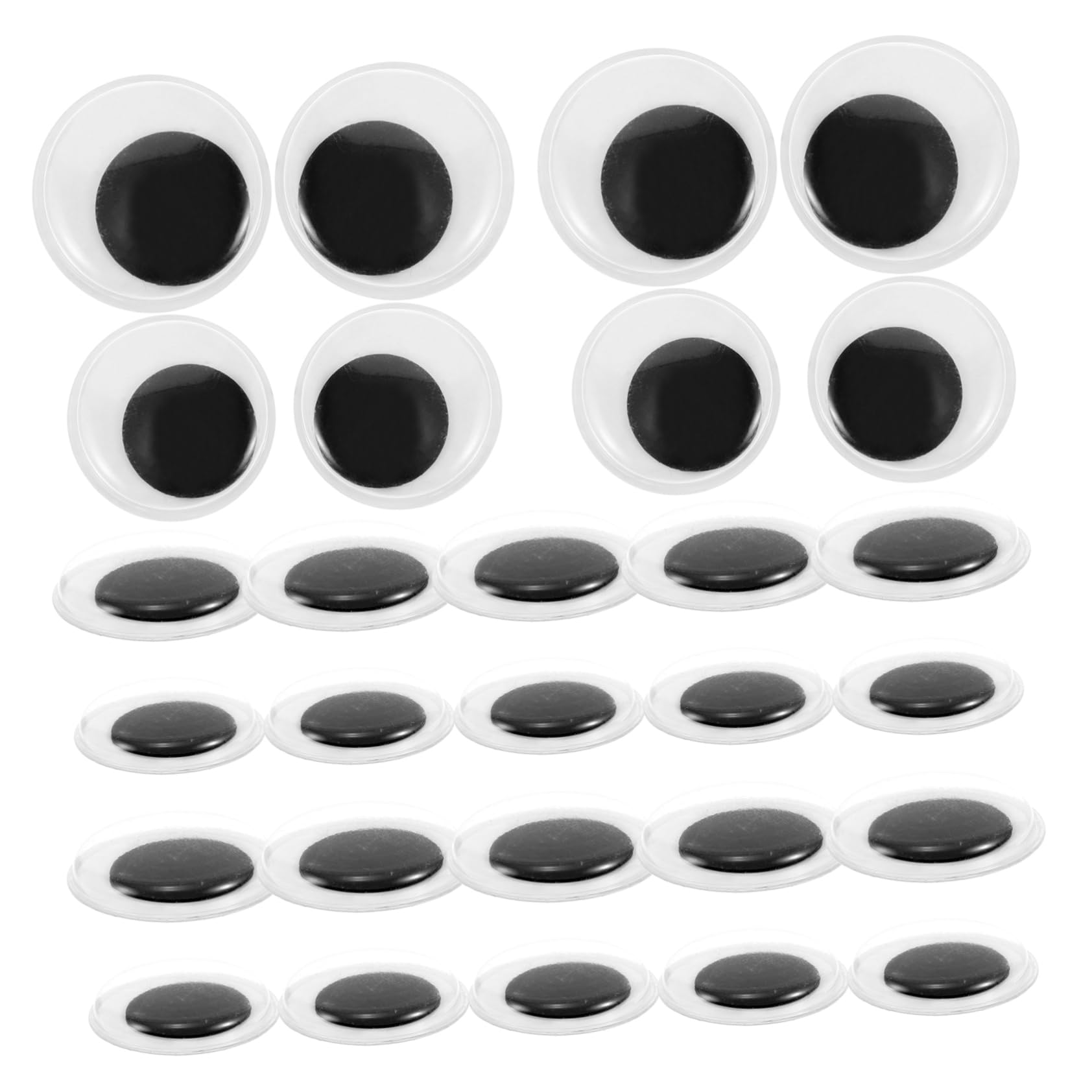 BEBEMOKO DIY Craft Eyes 200pcs Round Wiggle Eyes Self-Adhesive Easy Peel for Scrapbooking Boys and Supplies