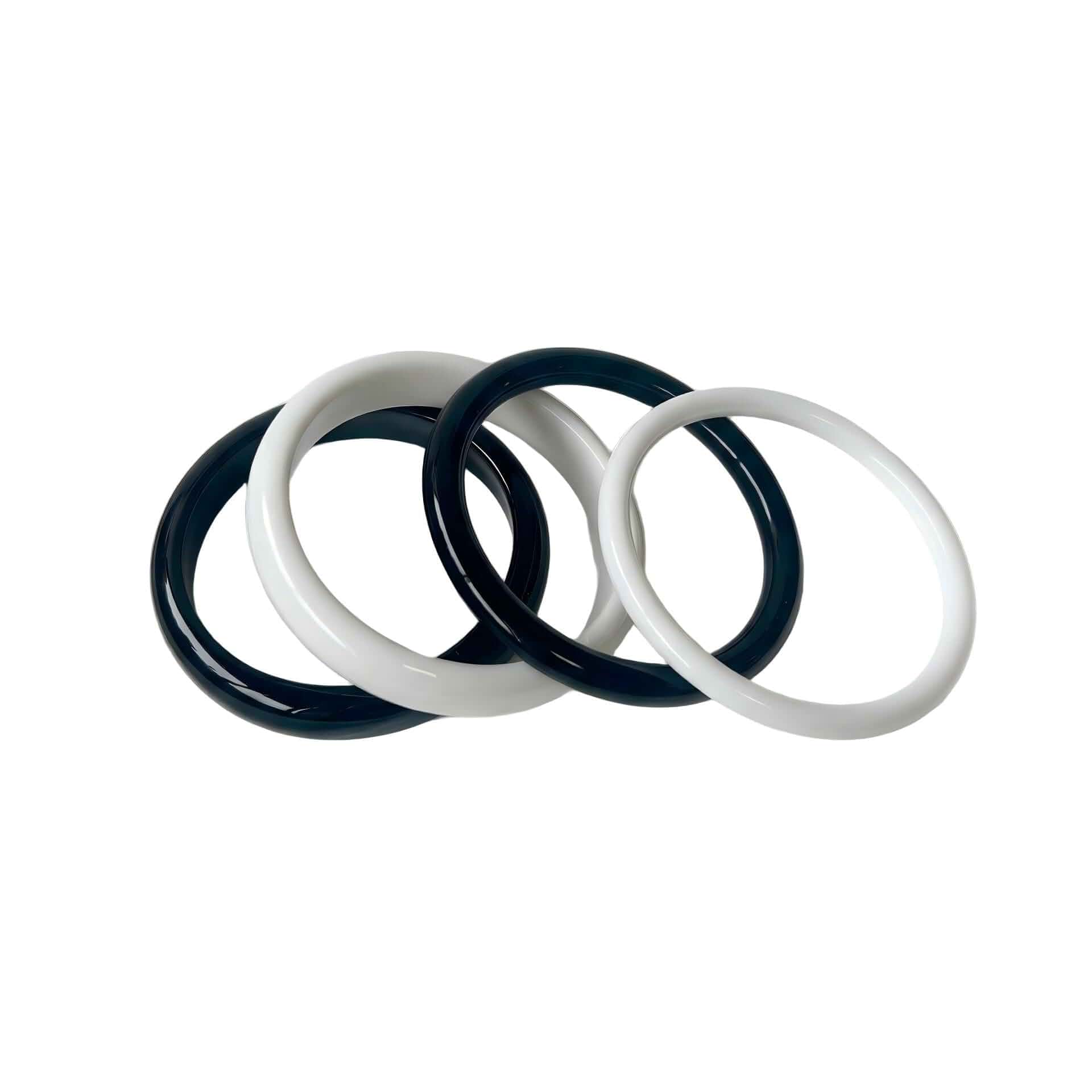 KZL 4Pcs Chunky Acrylic Resin 80s 90s Neon Bangle Bracelet Set Retro Bold Geometric Stackable Statement Wrist Jewelry for Women