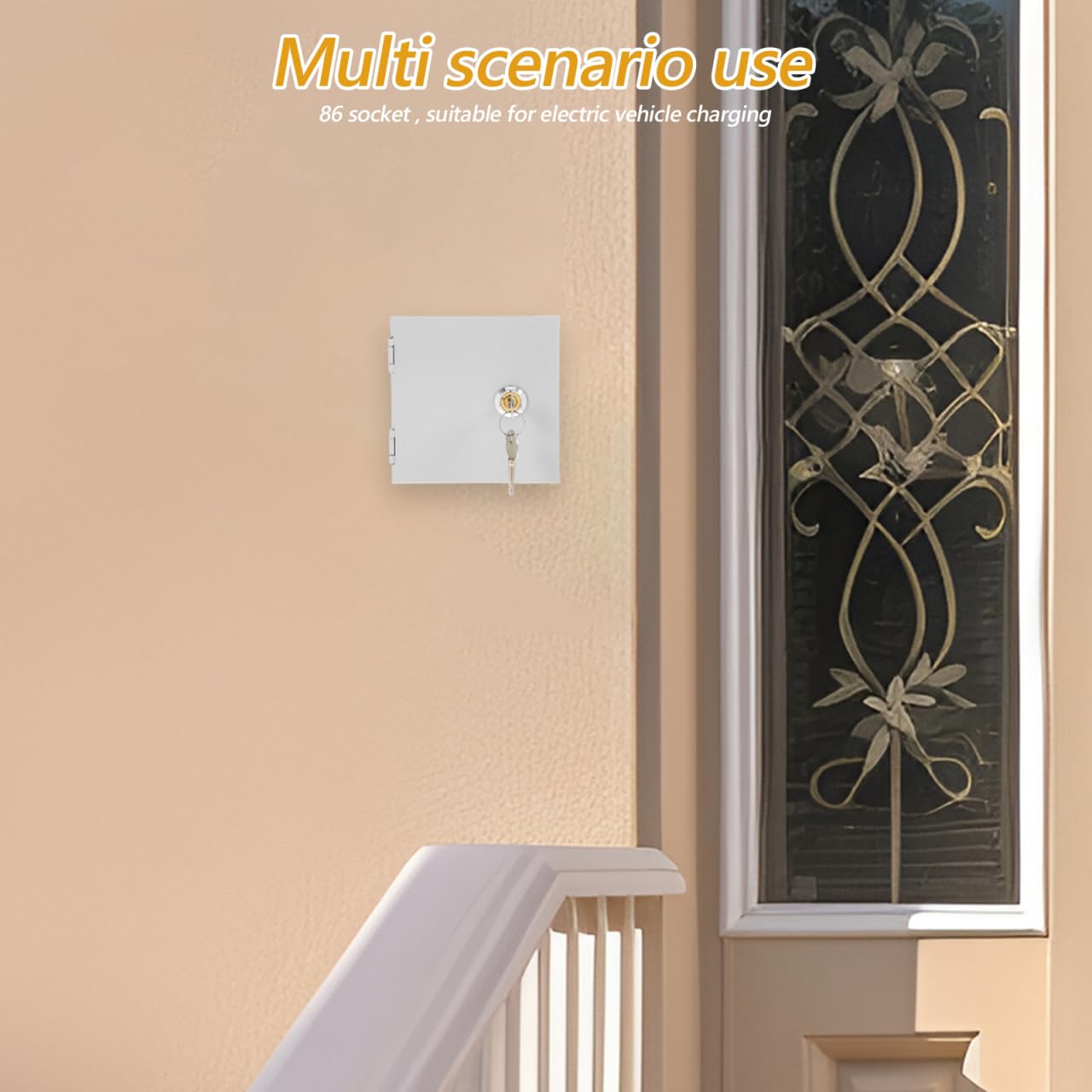 VALICLUD Boîte Électrique Murale Étanche Acier Inoxydable avec Serrure Boîtier de Protection Vandalisme pour Prises Électriques Extérieures et Intérieures Résistante Aux Éclaboussures et