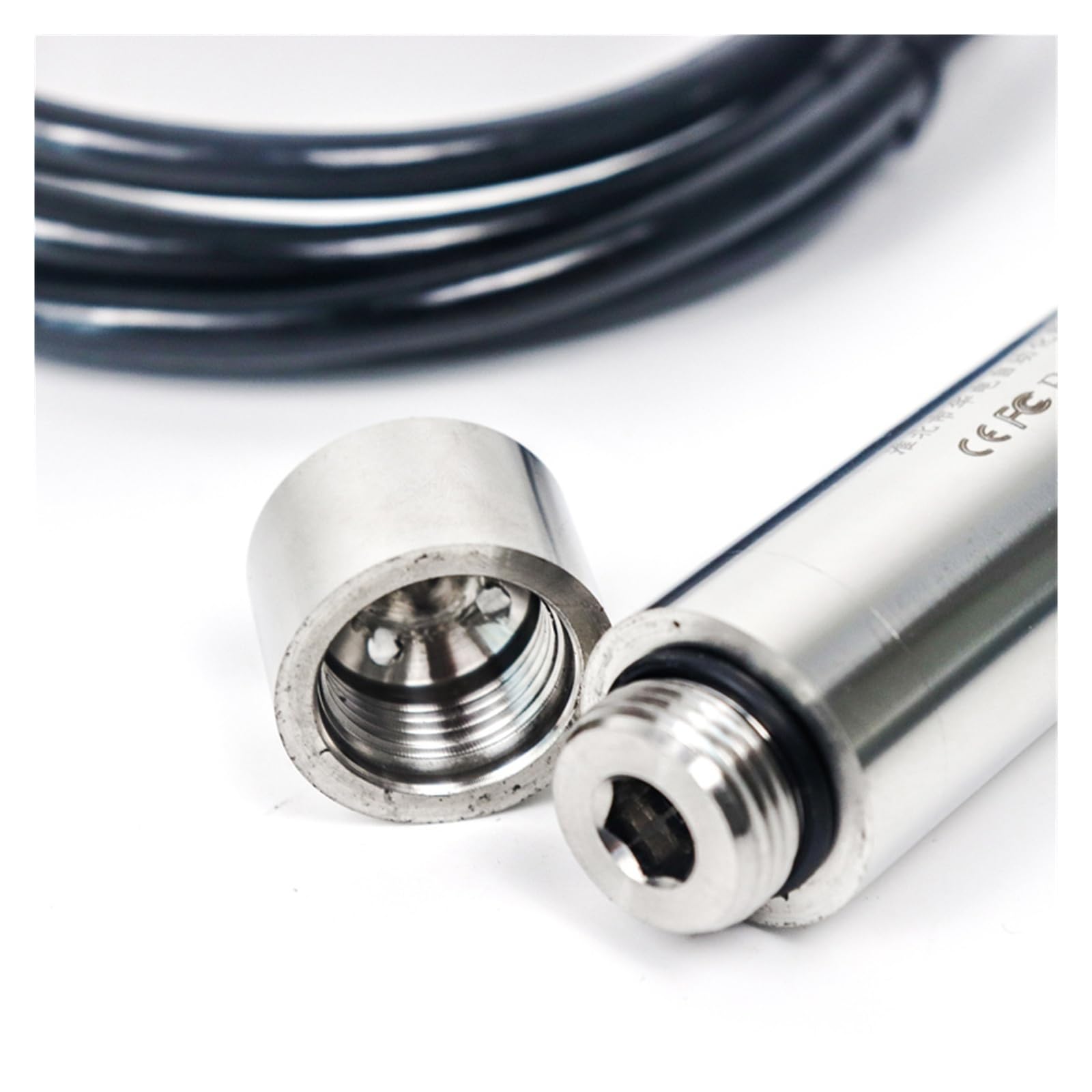 Transmisor de sensor de nivel de sonda de acero inoxidable sumergible hidrostático, 4M, 4-20ma, RS485, 0-5V, for líquido(4M 0-10V)
