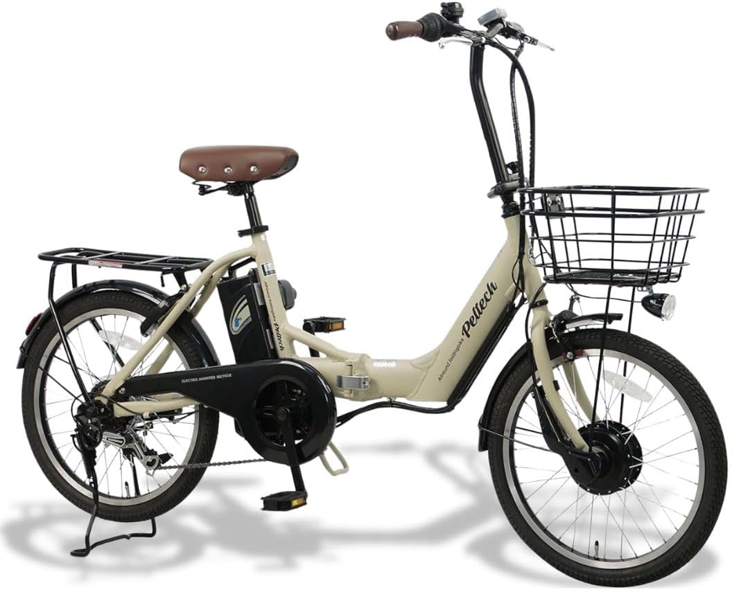 PELTECH(ペルテック) アルミ折り畳み電動アシスト自転車 20インチ シマノ外装6段変速 折りたたみ 自転車 両立スタンド リアキャリア標準装備【簡易組立必要品】(TDN-212L) ペルテック(Peltech)
