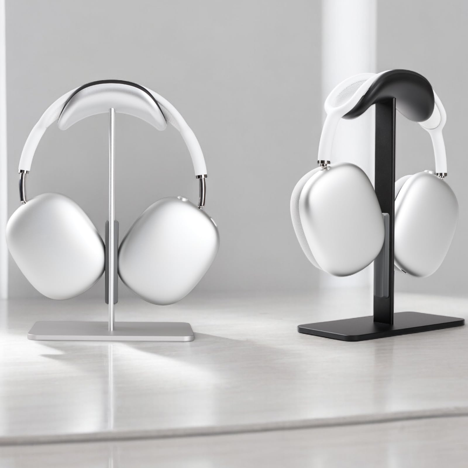 Support pour AirPods Max avec Mode Veille – Support Casque en Aluminium pour Bureau, antidérapant, protège Le Bandeau, Surface Anti-Rayures (Argent)
