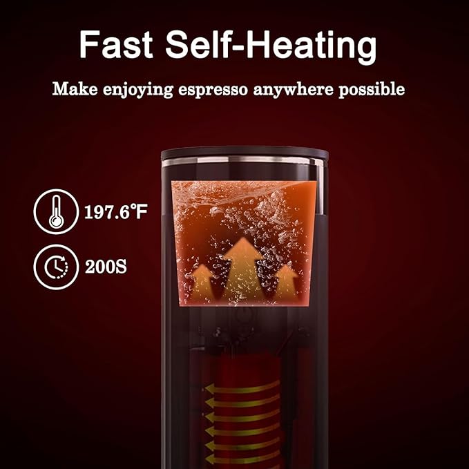 Cafetera Portátil Automática 20 Bar Compatible con Cápsulas y Molido miniatura 4