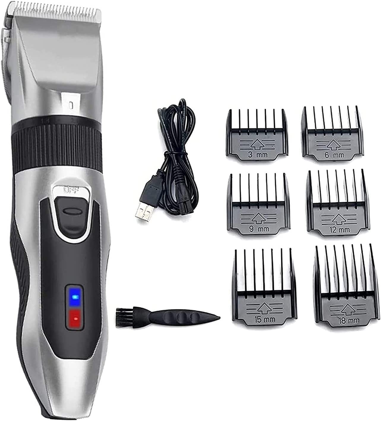 LIIAV Cortapelos Profesional Recargable inalámbrico for Perros, Gatos, Caballos, cortapelos Profesional for Mascotas con guías de Peine for Perros, Gatos, Caballos y Otros Animales domésticos, Kit de