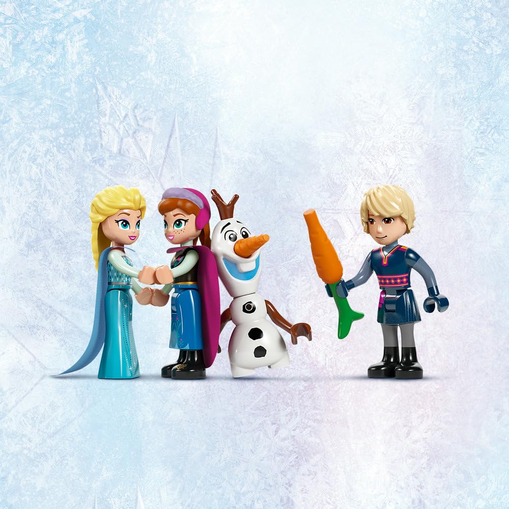 LEGO ǀ Disney Princess Kraina Lodu Lodowy pałac Elzy 43244 | Frozen, zamek i 5 postaci, zabawka dla 6-latki, prezent dla dziewczynki i chłopca, zestaw klocków dla dzieci, 630 elementów