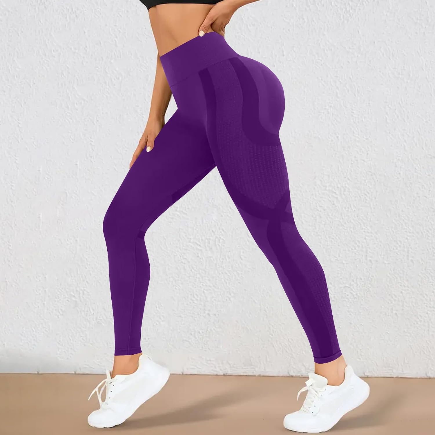 High Waisted Leggings for Women Tummy Control Workout Soft Seamless Yoga Pants Running Lightweight Athletic Pant