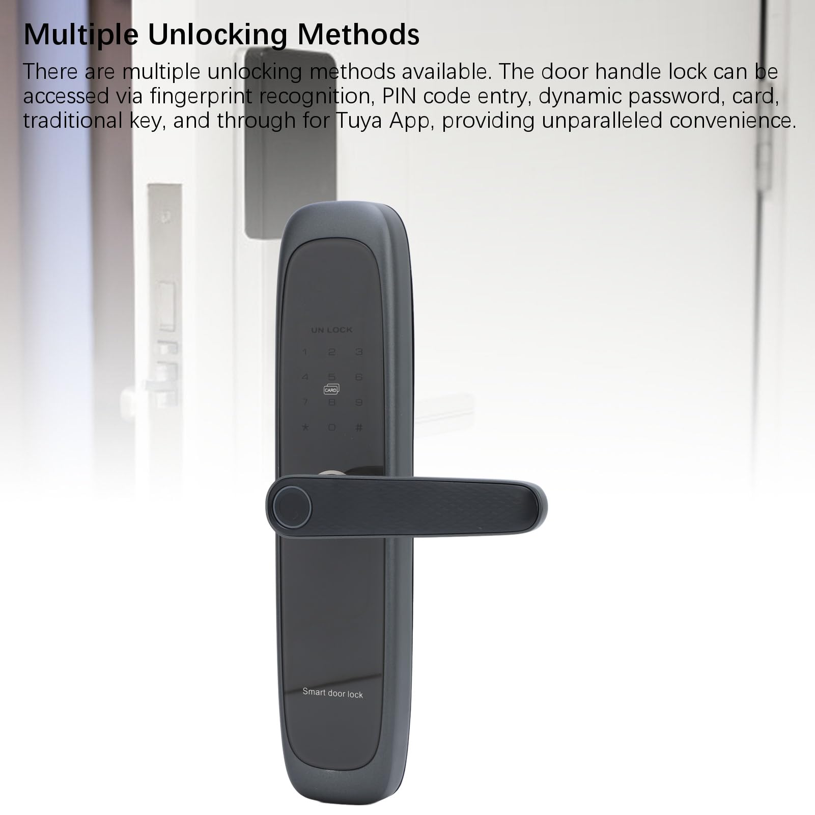 Tastiera con Impronta Digitale Maniglia per Porta Serratura Smart Keyless Entry per Sicurezza Avanzata Domestica Lega di Alluminio 1 unità (6068)