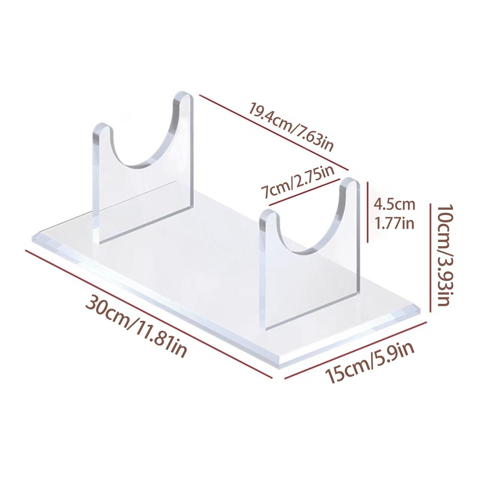 Moderno Transparente Soporte De Espada Soporte para Katana Expositor para Sable Láser Estoque Protección De Madera Soporte para Espada Escritorio Vitrina Decorativo(L,Transparent)