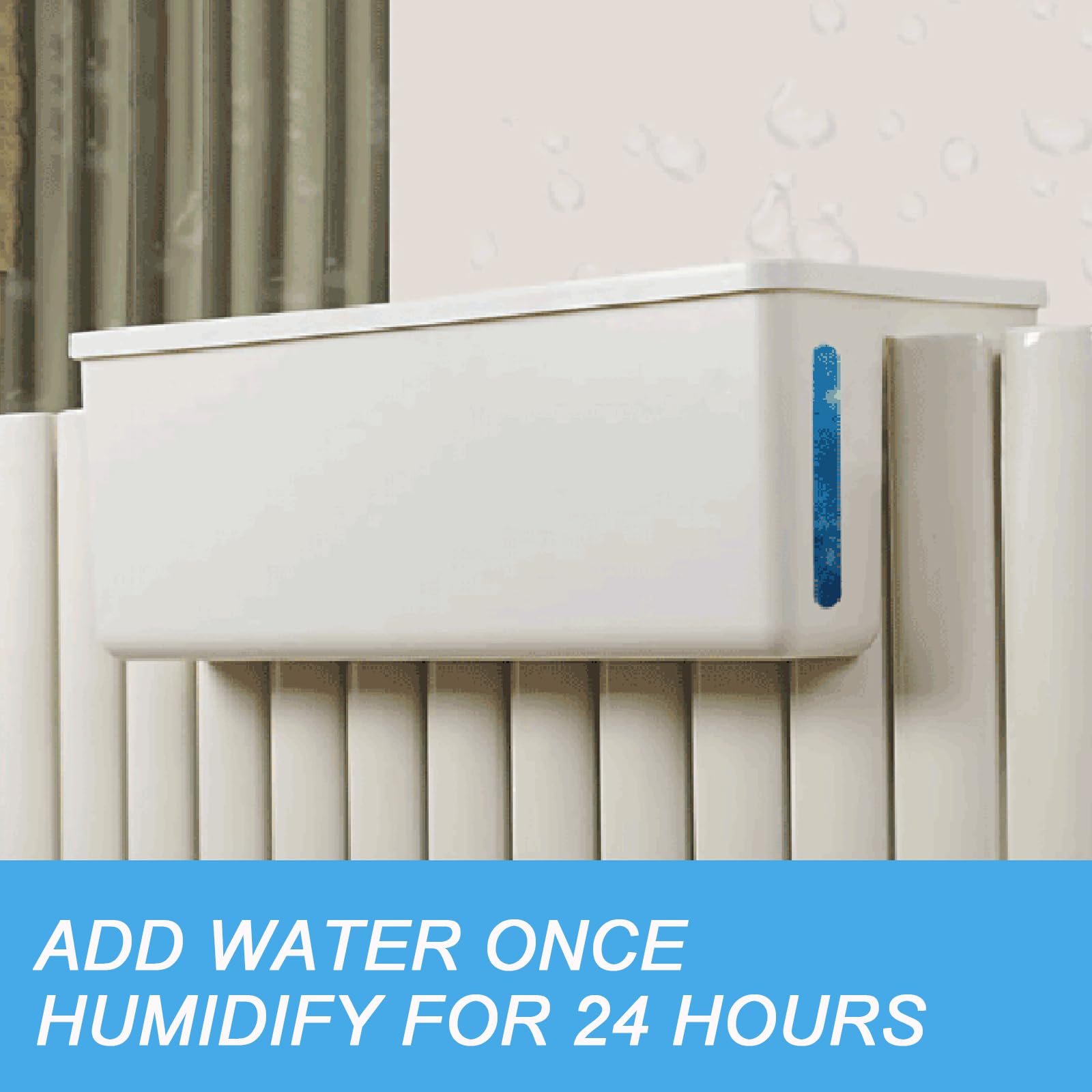 Umidificatore Termosifoni per Casa, Umidificatore Evaporatore Termosifone, Umidificatore per Radiatore Non Richiede Elettricità, Facile da Installare,Right Water Level Window 34cm