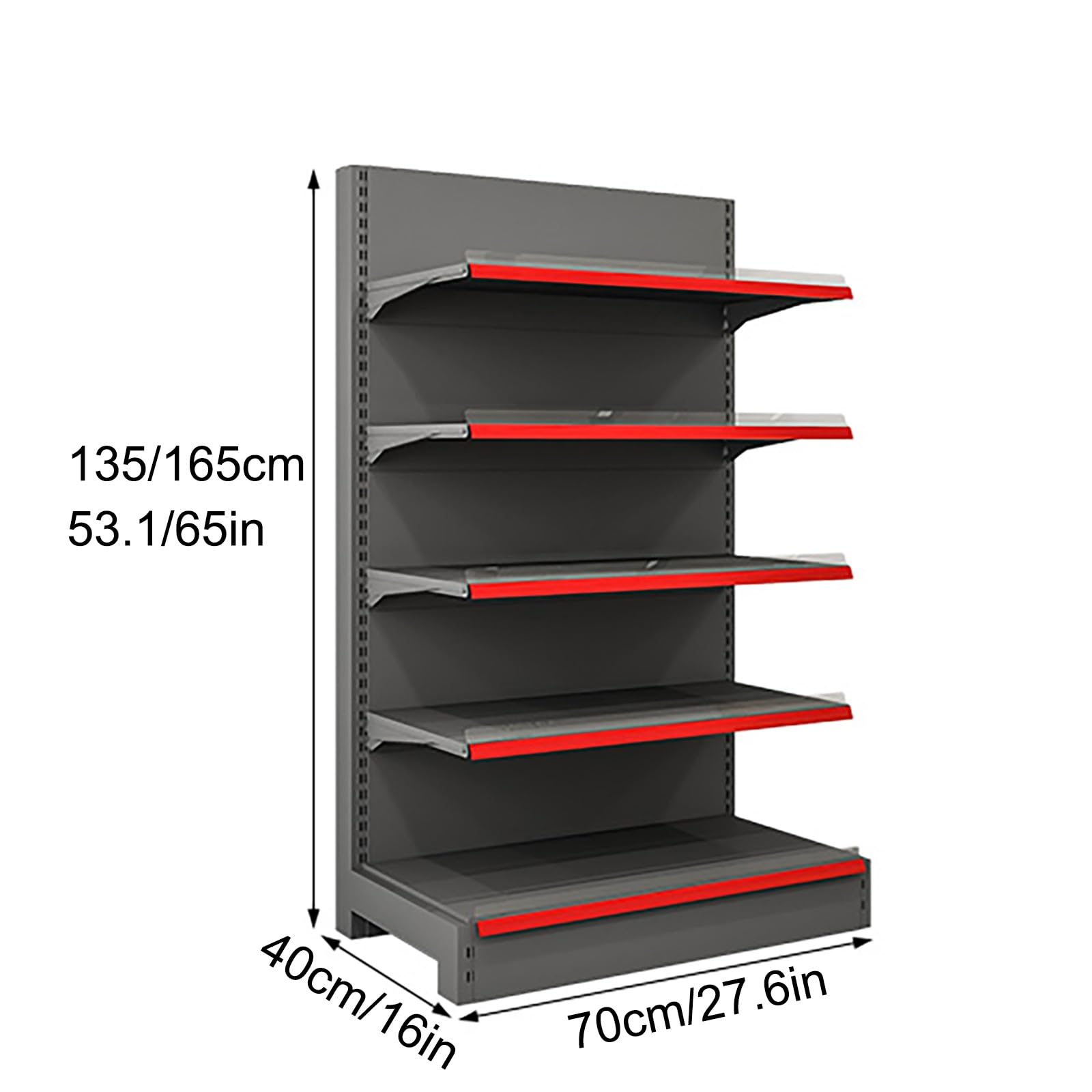 Verkaufsregal, Snack- und Süßwaren-Präsentationsständer, Snackregal, Supermarktrer Snack- und Süßwaren-Präsentationsständer, Schwerlast-Lagerregale (70 x 40 x 135 cm / 27,6 x 16 x 53,1 Zoll)
