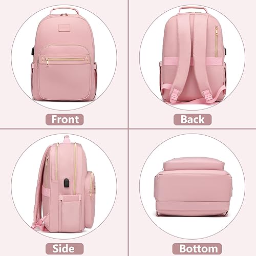 Miniatura 7 de Mochila para computadora portátil para mujer, mochila de trabajo de 15.6 pulgadas para enfermera, antirrobo, mochila universitaria, bolsa de