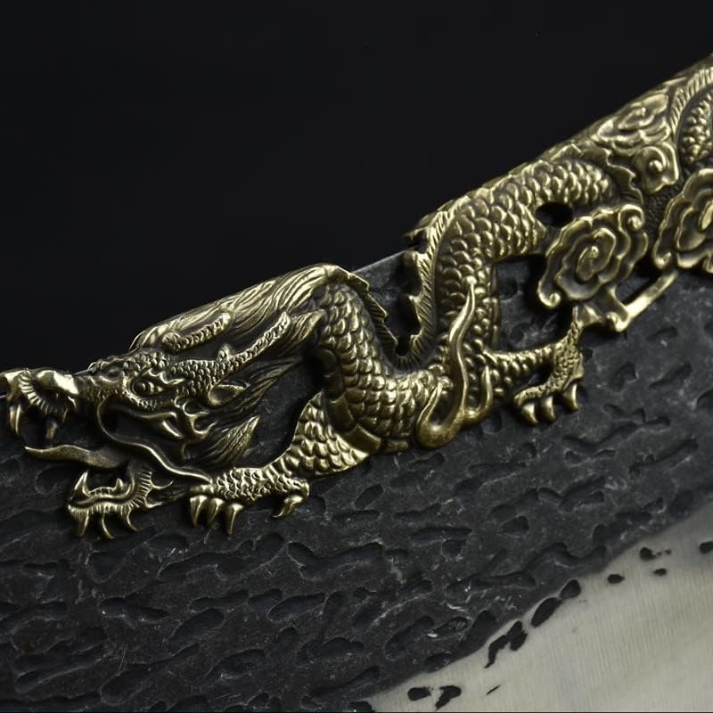Meat Cleaver Knife, 8.3inch Personality Unique Chef Knife Handmade Multi-Purpose Household Kitchen Knifees Dragon Relief Retro Slaughter Knifes