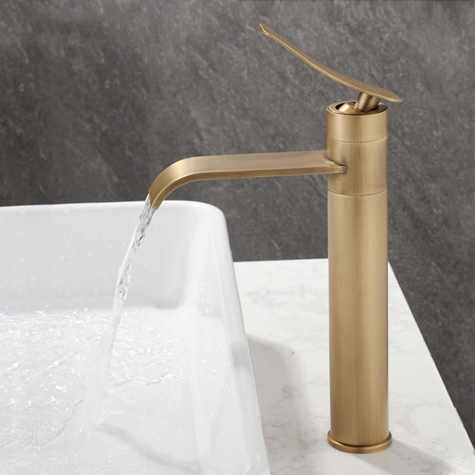 ANVLOJRIH Bathroom Sink Taps Basin Mixer Tap Antique Bathroom Faucets Counter Top Brass Hot and Cold