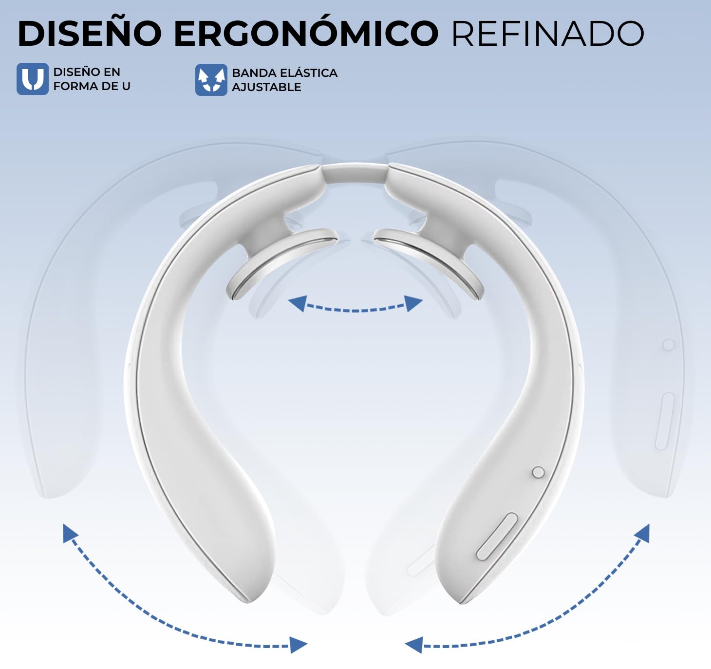 ENOA M5 Masajeador Cervical EMS/TENS, 6 Modos, 18 Niveles, Calor 42°C, App y Control Remoto, Inalámbrico – Alivio Dolor Cuello