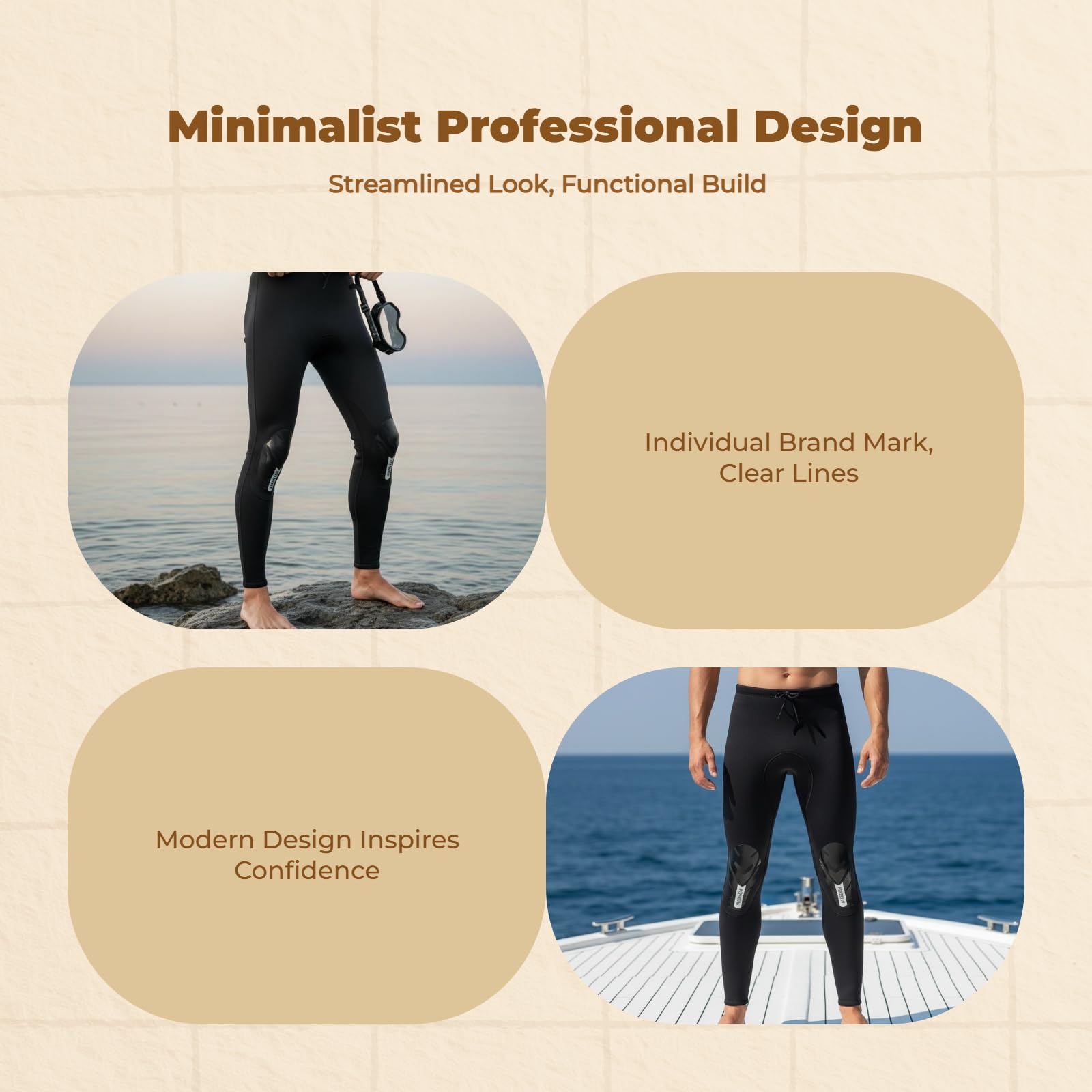 Harilla Neoprene Pantaloni Immersione Mutapantalone Subacquea 3mm Flessibili Termici Comfort Prolungato Soluzione Ideale per Sub Sportivi Acquatici Nuoto in Acque Aperte, 3XL