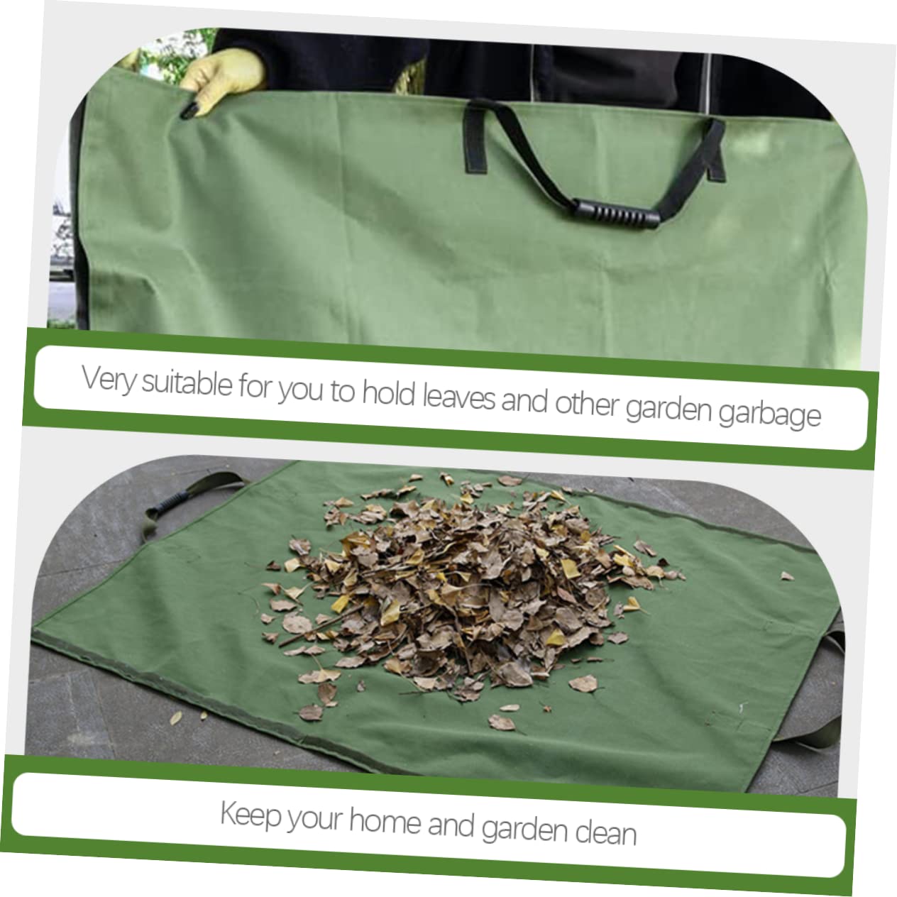 YARNOW Sacco Da Giardino Con Manici Per Foglie e Rifiuti Riutilizzabile Contenitore Per Spazzatura Leggero e Pieghevole Per Giardini e Cortili