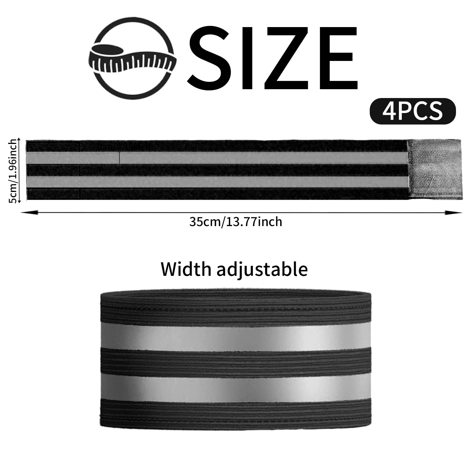 Manchon Bras,Bracelets réfléchissants élastiques, 10 pièces, bandes réfléchissantes, bandes de Manchon Bras,Bracelets réfléchissants élastiques, 10 pièces, bandes réfléchissantes, bandes de