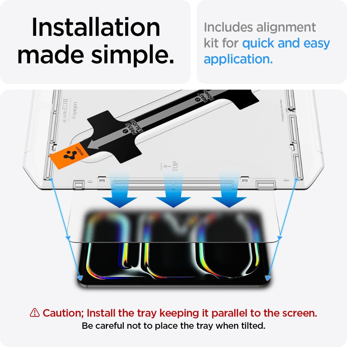 Spigen PaperTouch Tempered Glass Screen Protector [GlasTR EZ Fit PaperTouch] Designed for iPad Pro 13 inch M5 (2025) | iPad Pro 13 inch M4 (2024) [9H Hardness/Case-Friendly] - Image 4