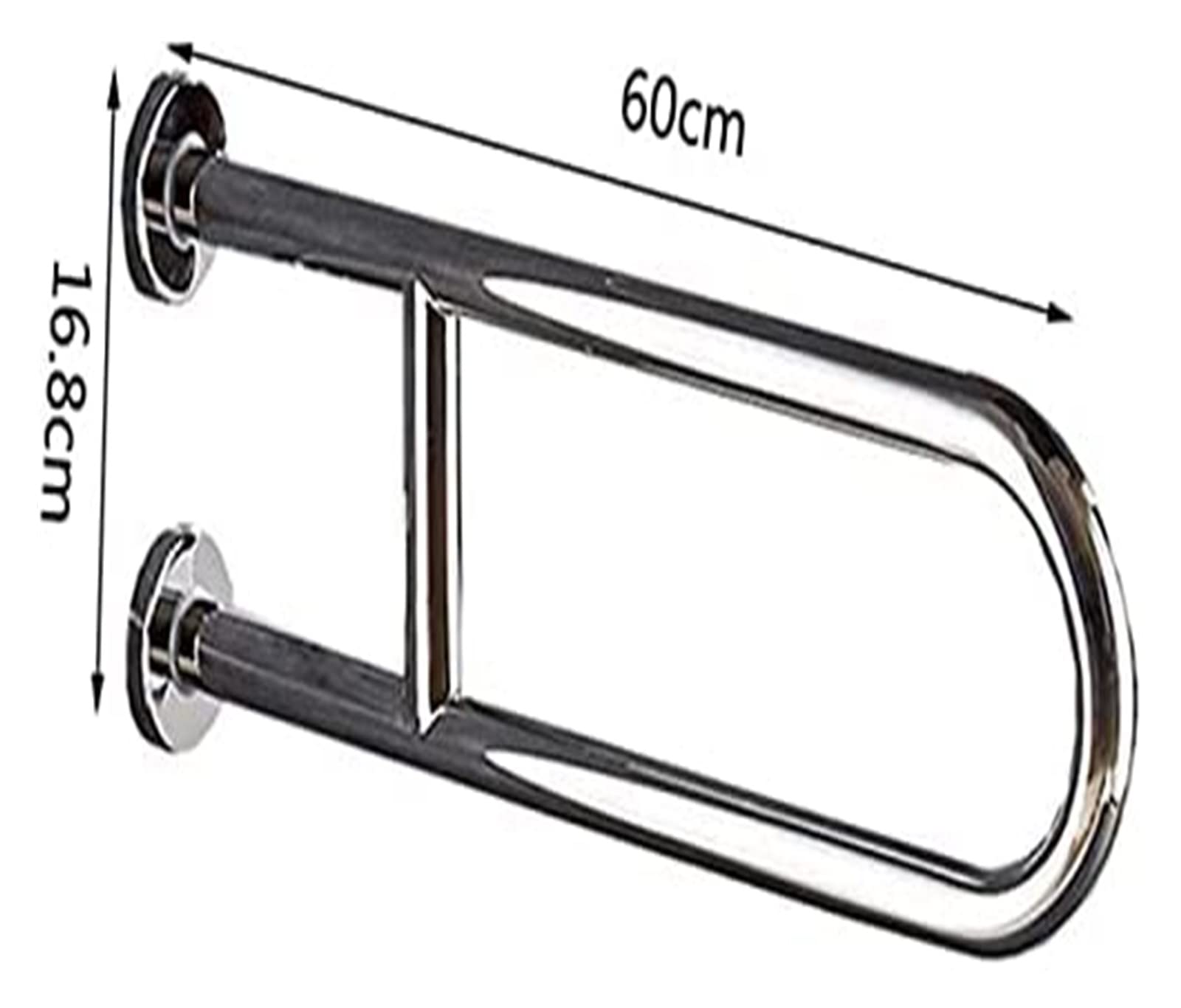 pasamanos pasamanos para baño Barras de apoyo Barra de apoyo de acero inoxidable en forma de U, barra de apoyo for baño de cromo pulido, riel de soporte montado en la pared, asistencia for inodoro for