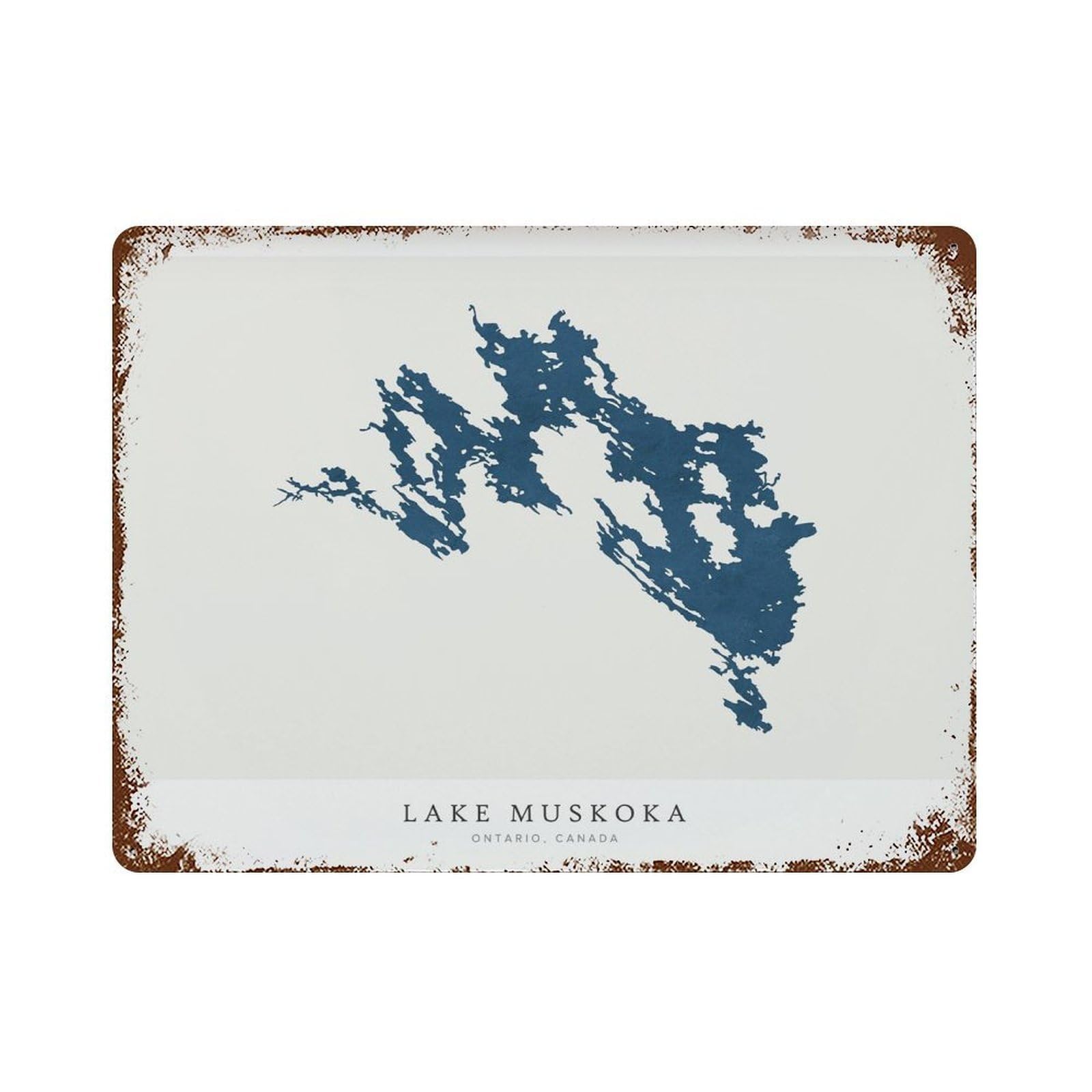 xiaoxiaoshen Lake Muskoka Map Ontario Canada (2) Wall Decor Art Metal Tin Poster Modern Home Decor Art Home Bar Shop Decorations Vintage Sign 30x40cm