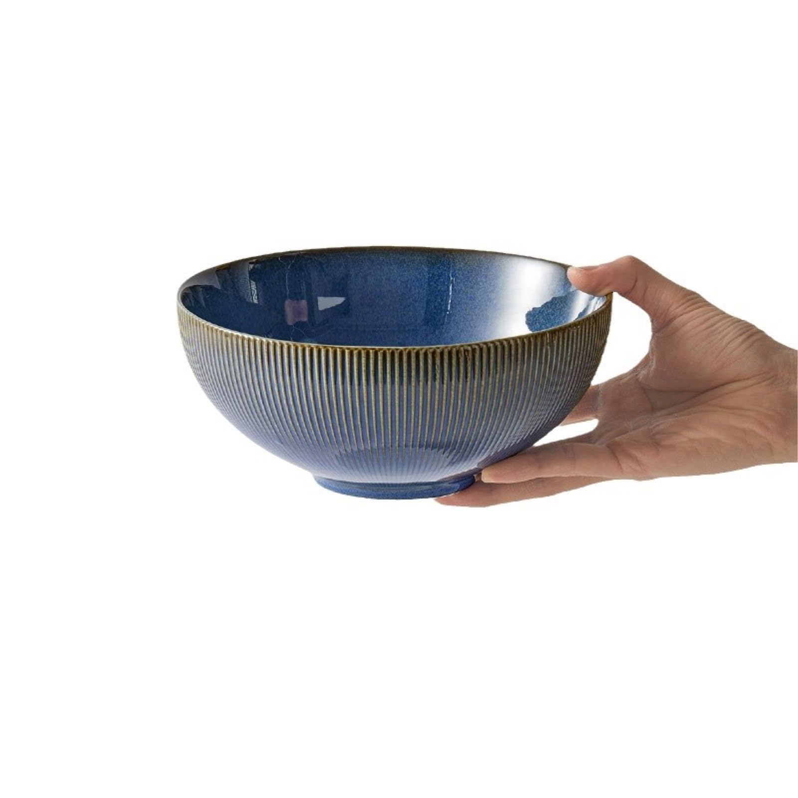 Hotelowa ceramiczna miska do zupy retro dom - 20 cm miska na zupę - ciemnoniebieska