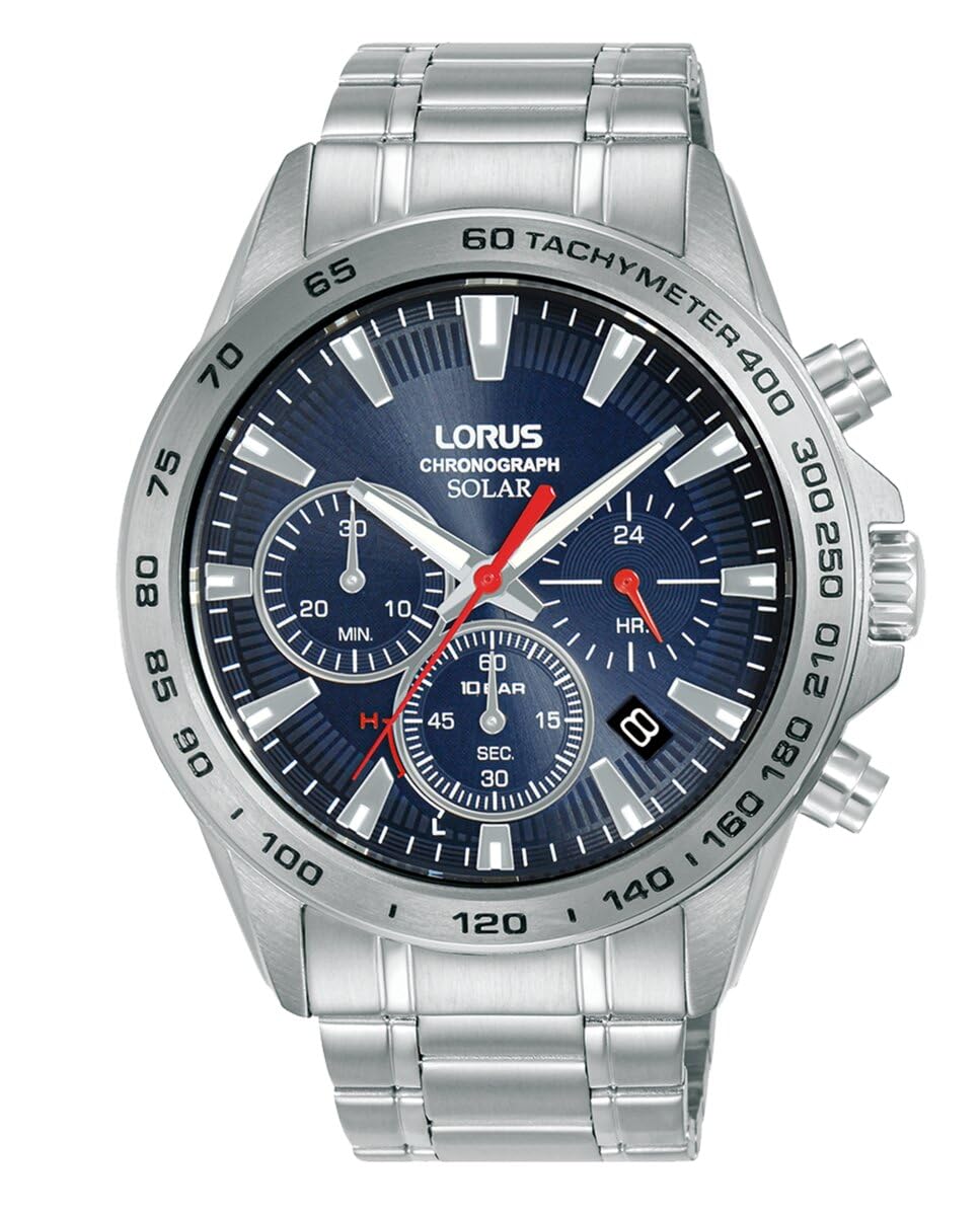 Lorus Herren Analog Quarz Uhr mit Edelstahl Armband,Silber