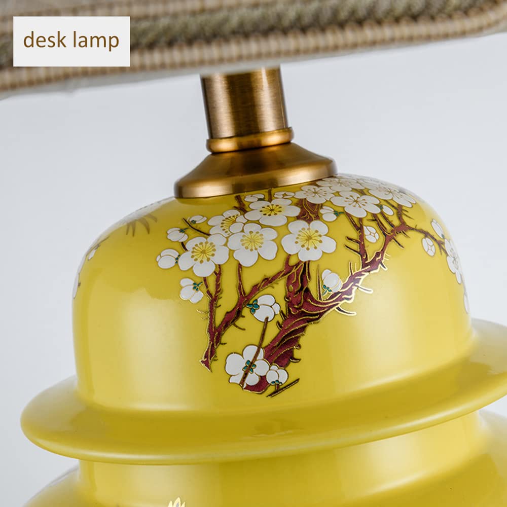 陶磁器テ−ブルランプ Amazon.com: SDUYTDG Art Deco Yellow/Blue Nightstand Lamp
