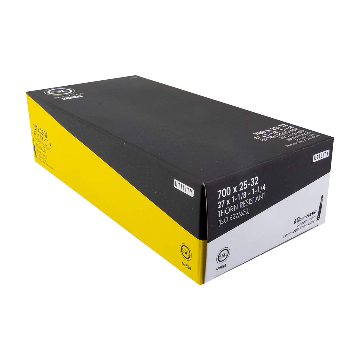 Sunlite Utili-T Thorn Resistant Presta Valve Tubes, 700 x 25-32 (27 x 1-1/8 x 1 1/4) (700x25-32 (27x1-1/8x1-1/4))