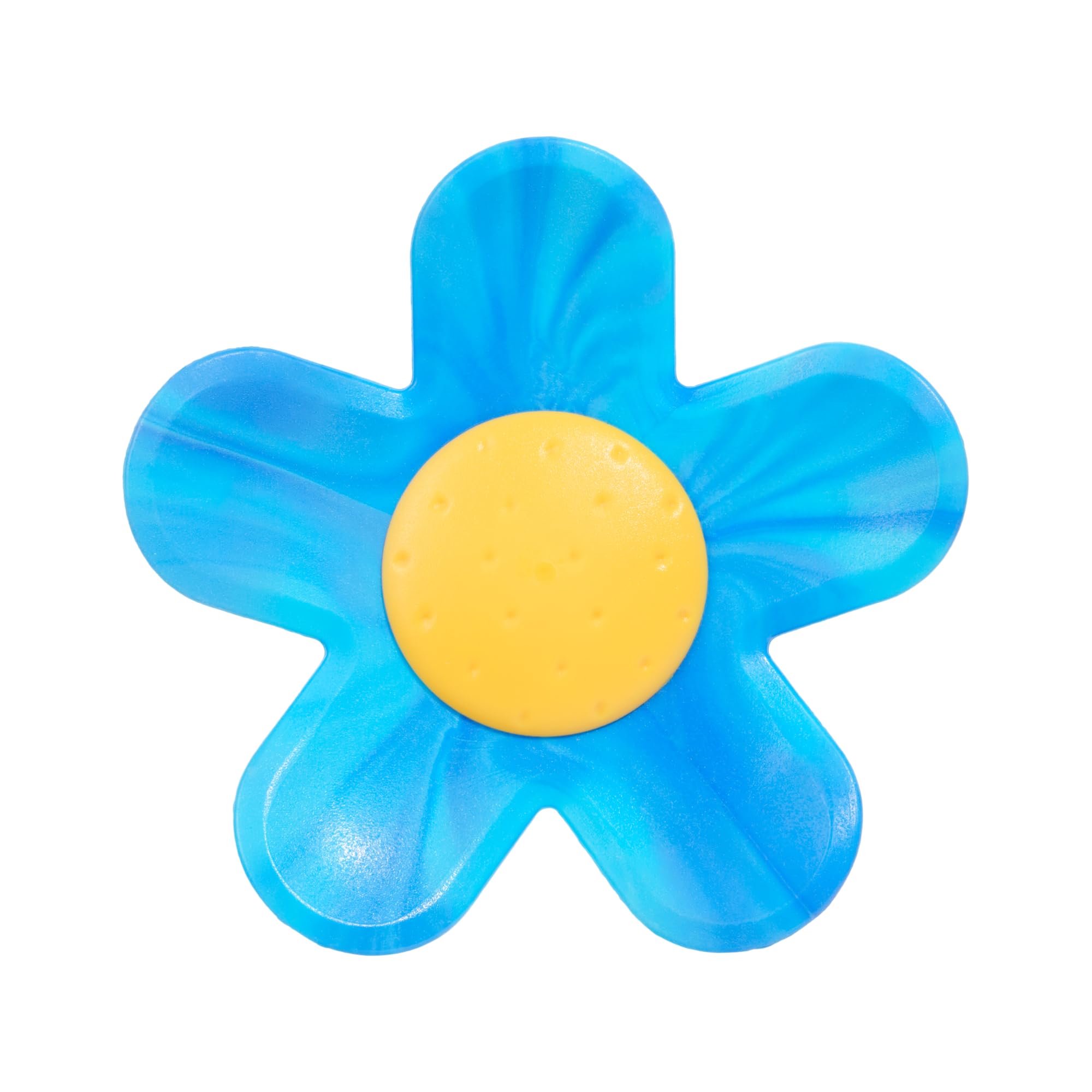 BARK Dog Toy Super Chewer Blue Power Flower Toy for Dogs, Made From Solid Nylon, Strawberry Scented, Tough Chew