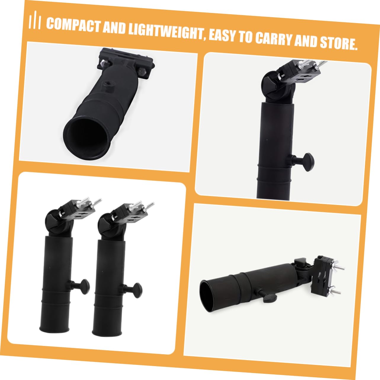 Luxshiny 4stücke Schirmhalter Für Golftrolleys Verstellbarer Schirmclip Aus Robustem Abs-Material Einfache Montage Am Griff des Trolleys Kompakt Und Leicht Für Transport