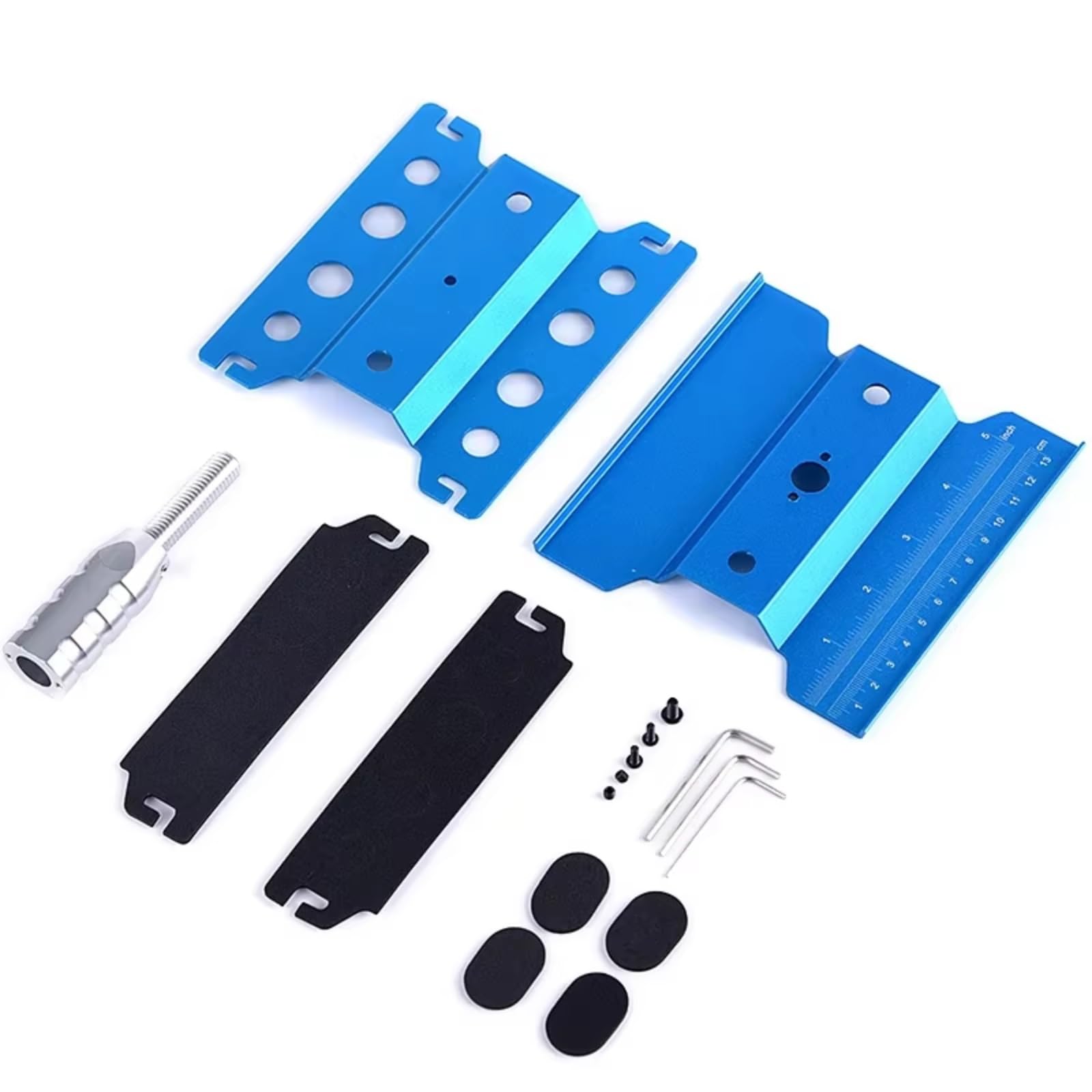 Componentes Mejora RC para 1/8 Reparación con Rotación 360 ​​Grados Elevación Estación Montaje Soporte Trabajo Herramienta Plataforma Coches RC Piezas para Buggy Crawler(Blue)