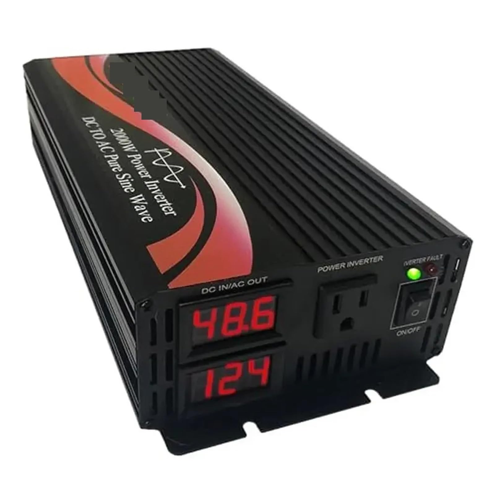 Inverter Onda Pura, Convertitore inverter di potenza a onda sinusoidale da CC a CA da 2000 W con display a LED, solare fuori rete
