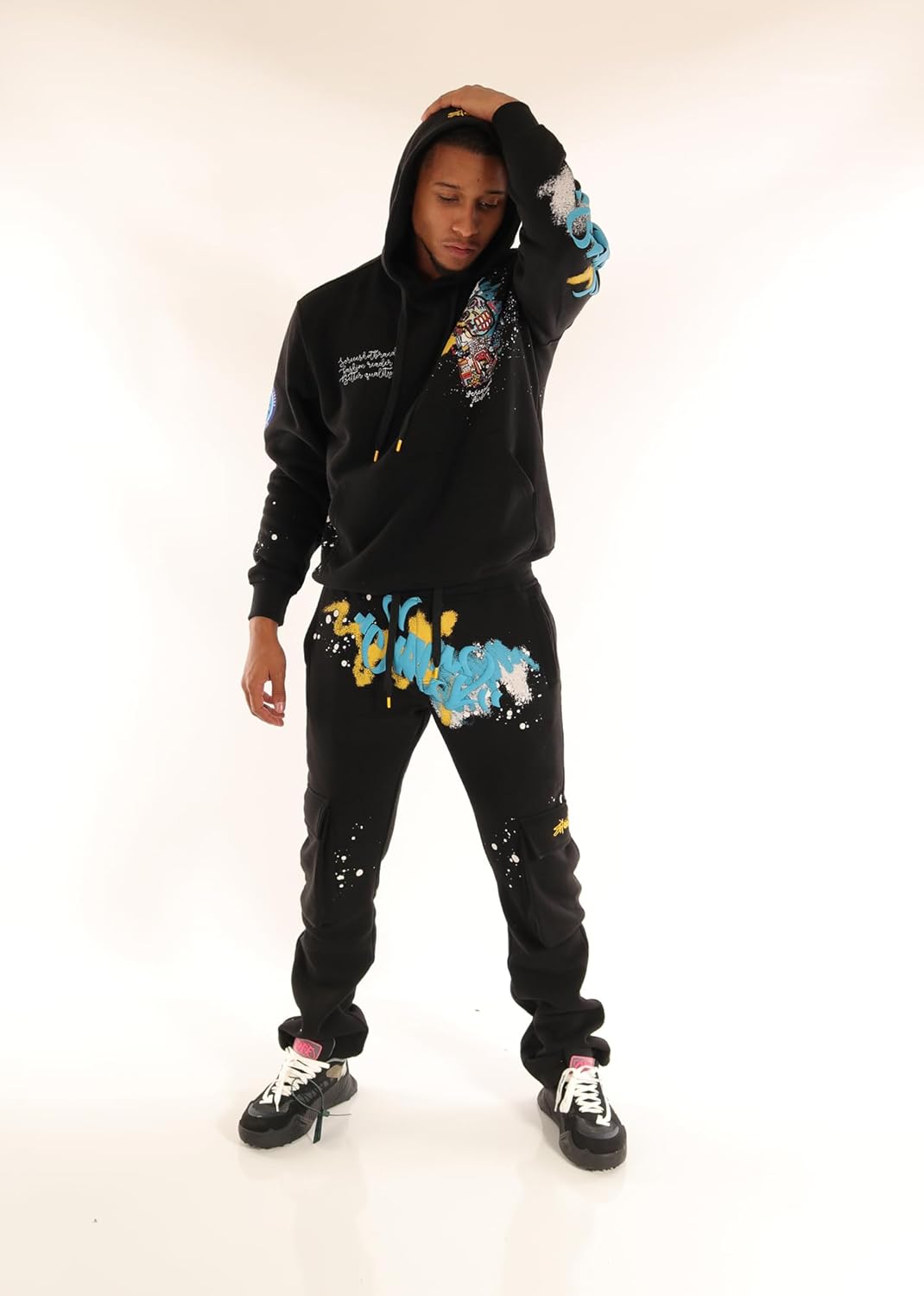 SCREENSHOT-FLEECE HOODIE 4202 Mens Urban Streetwear NYC Graffiti Embroidery Patch Fleece Pullover Sweatshirt Hoodie - Image 6