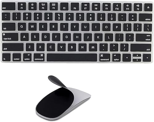 Miniatura 10 de Fundas protectoras suaves de silicona para Apple Magic Keyboard (MLA22LL/A) con diseño de EE. UU. y mouse mágico MAC Rosado,Negro -