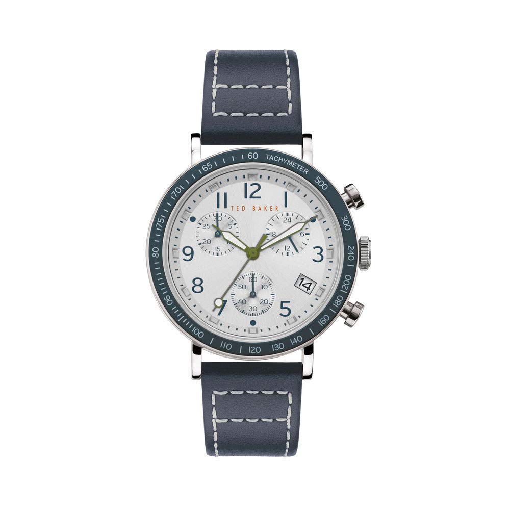 Ted Baker Mens Leather Chronograph Watch (White_Free Size) (B084KVGFX9) Amazon Price History, Amazon Price Tracker