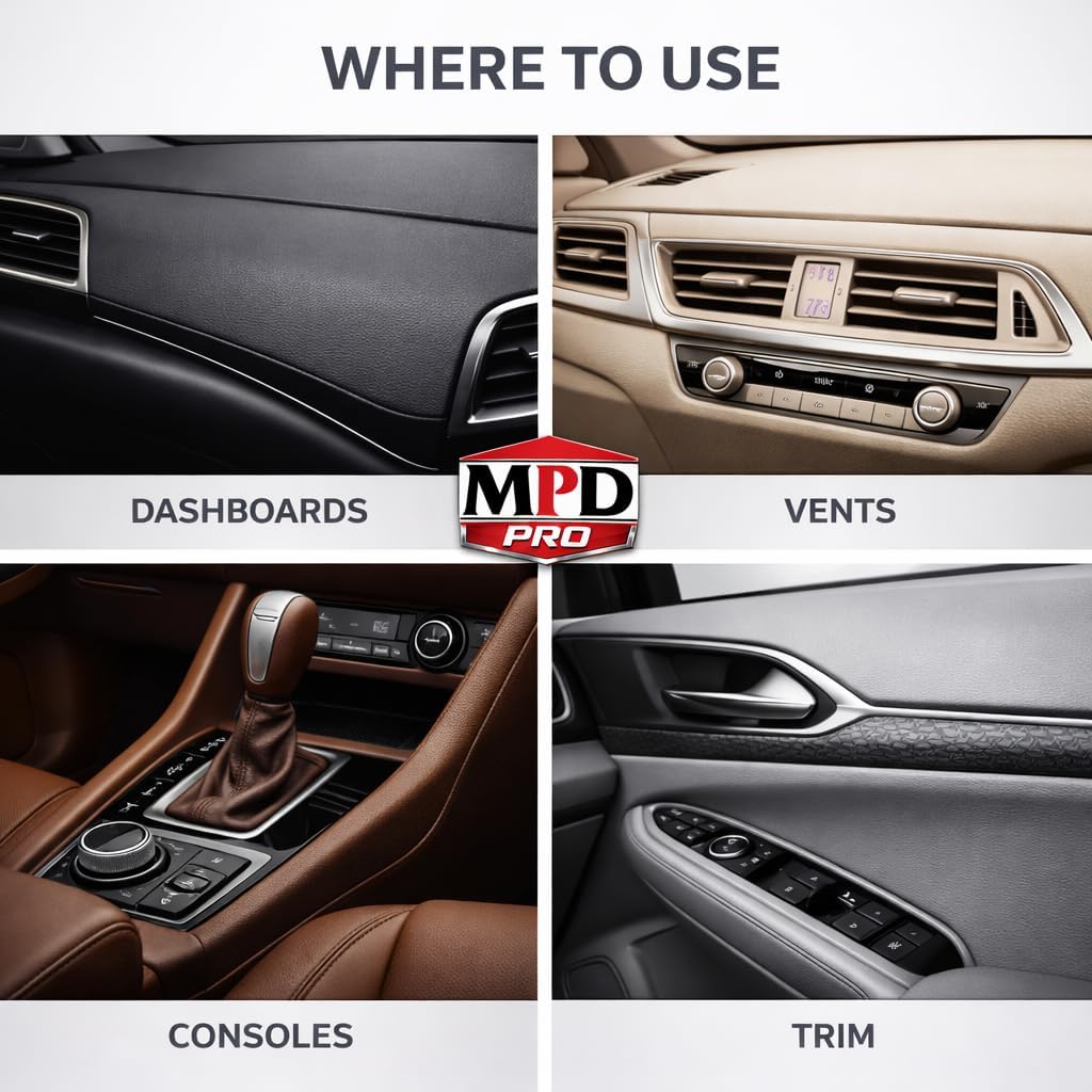 MPD PRO Car Interior Cleaner Spray – Interior Detailer for Dashboard, Console, Vents & Trim – Streak-Free Automotive Interior Detailing Spray with Matte Finish – Fresh Scent – 12 oz (Pack of 12)