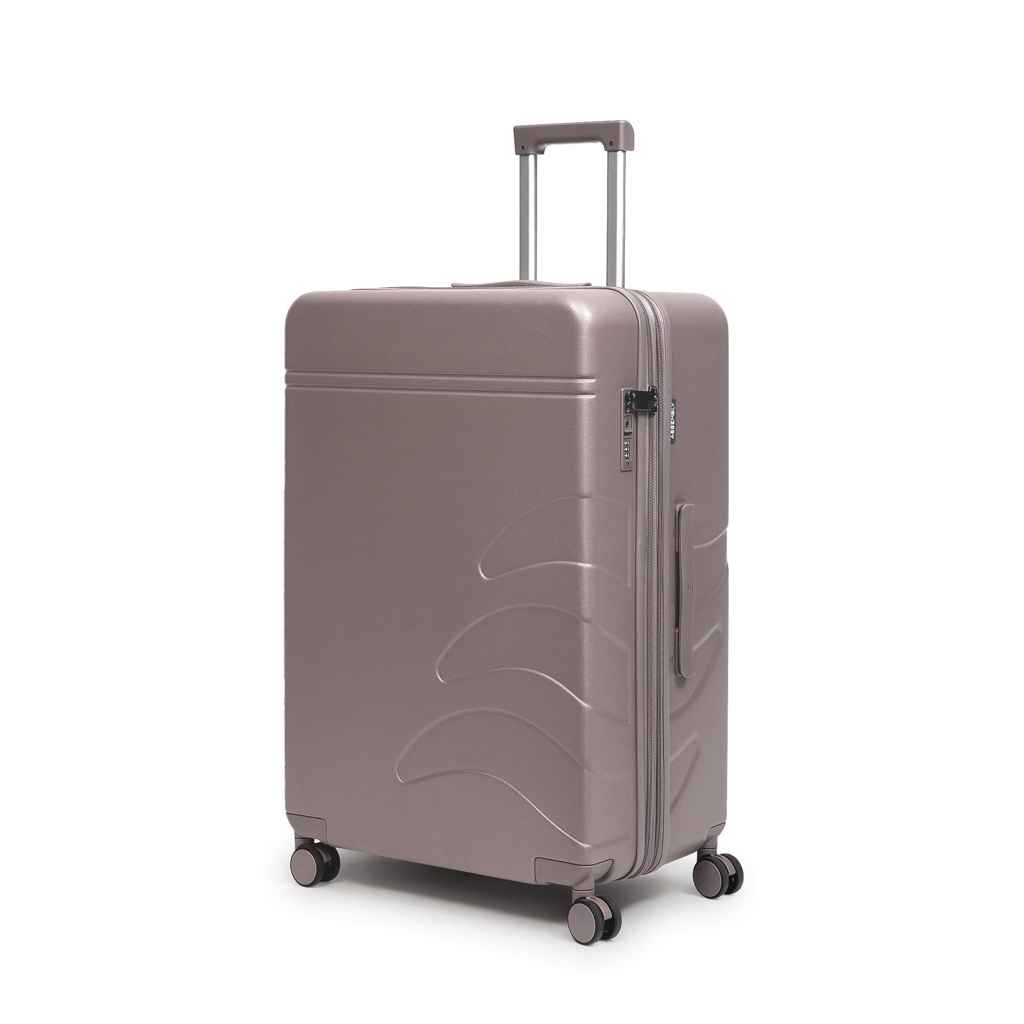 the assembly Expandable Luggage 28 Inches Premium Polycarbonate Check-In Large Trolley Bag With Spinner Wheels For Travel With Packing Organisers Set (108L,Brown)-Flowe-picture-15