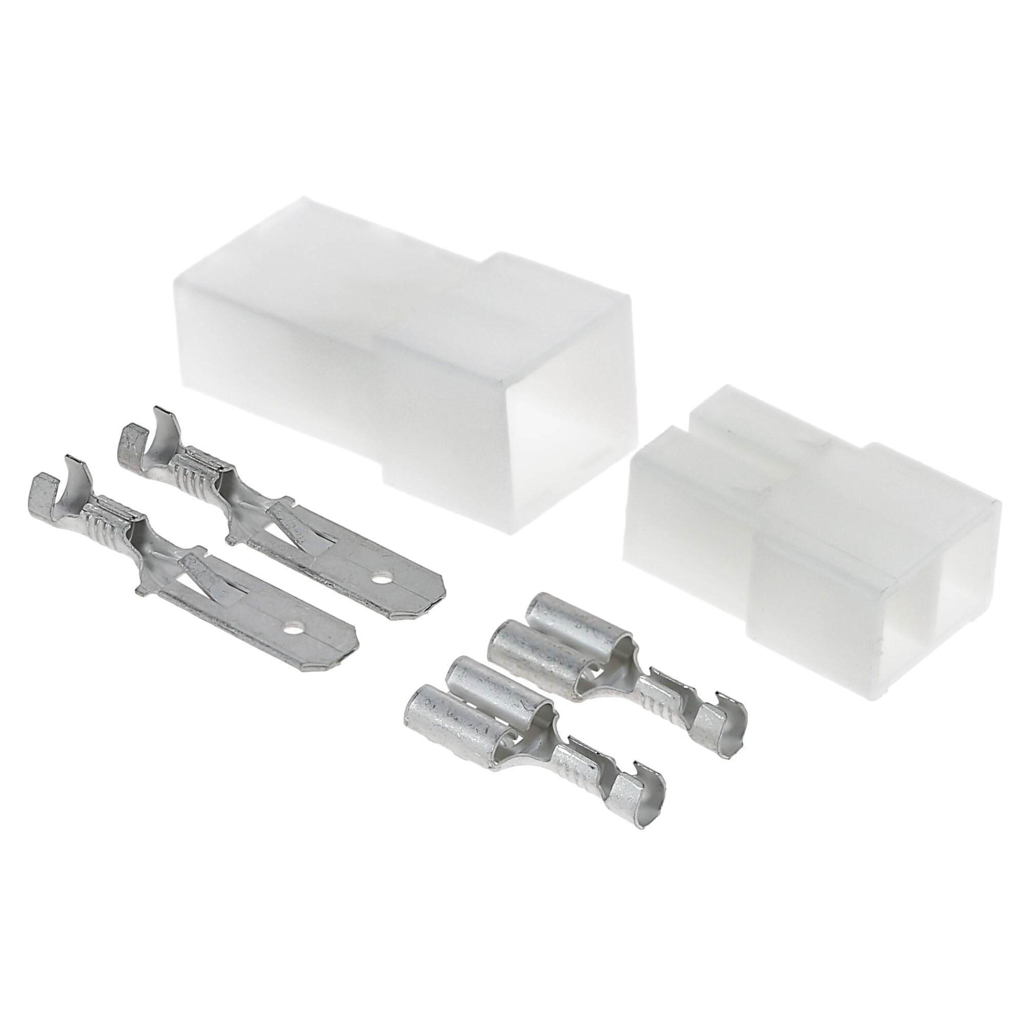KALI-2502B Fastin-Faston Set 2-polige platte stekkerhuls I platte stekker 0,75-1,5 mm² en bijpassende behuizing