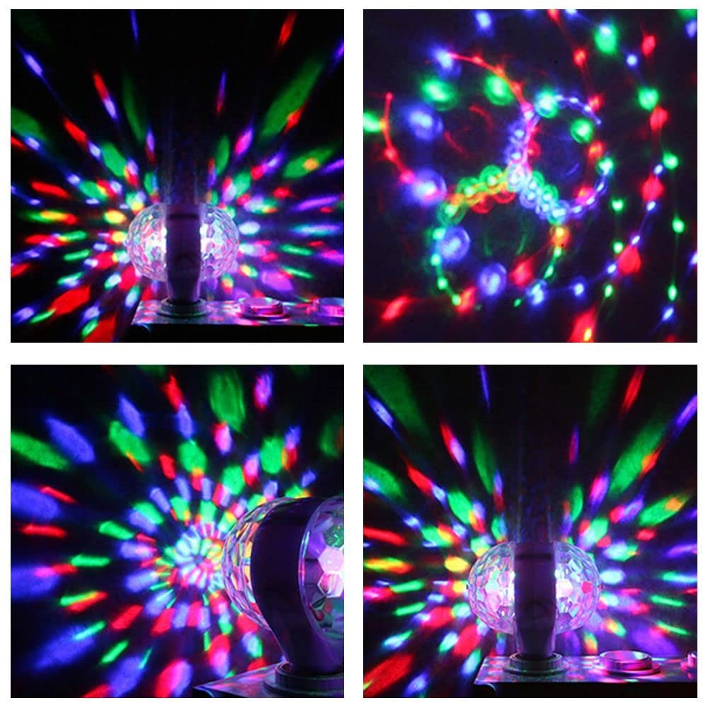 BVCL Ampoule Disco E27, 6W 360° Rotating RGB LED Party Lighting Mood Light Party Decoration, pour Les fêtes d'anniversaire, de Mariage, de Noël et d' halloween BVCL Ampoule Disco E27, 6W 360° Rotating RGB LED Party Lighting Mood Light Party Decoration, pour Les fêtes d'anniversaire, de Mariage, de Noël et d' halloween