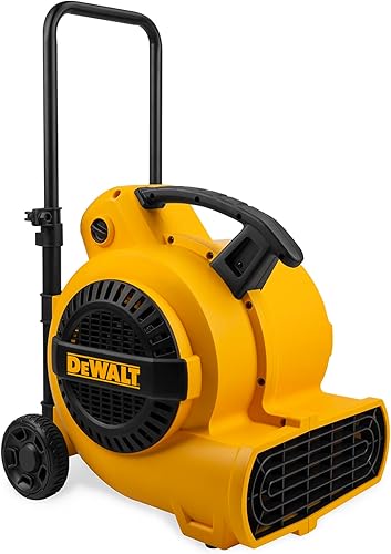 DEWALT Soplador de Aire de 3/4 HP, Ventilador de Piso de 3 Velocidades MAX 1800 CFM, Ventilador Soplador Portátil Utilitario, DXAM-2818 Amarillo