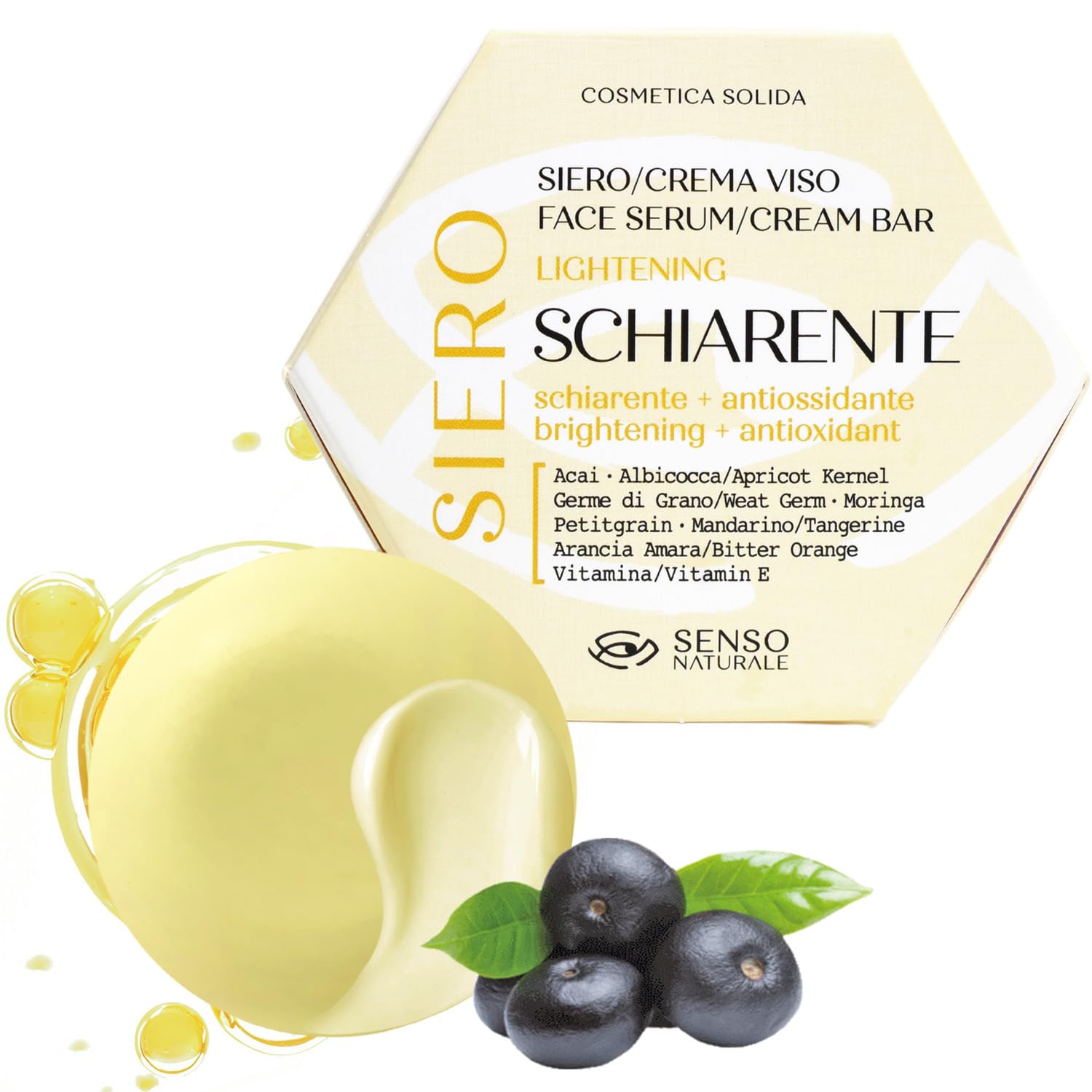 Senso Naturale Solid Face Serum Illuminating and Clarifying