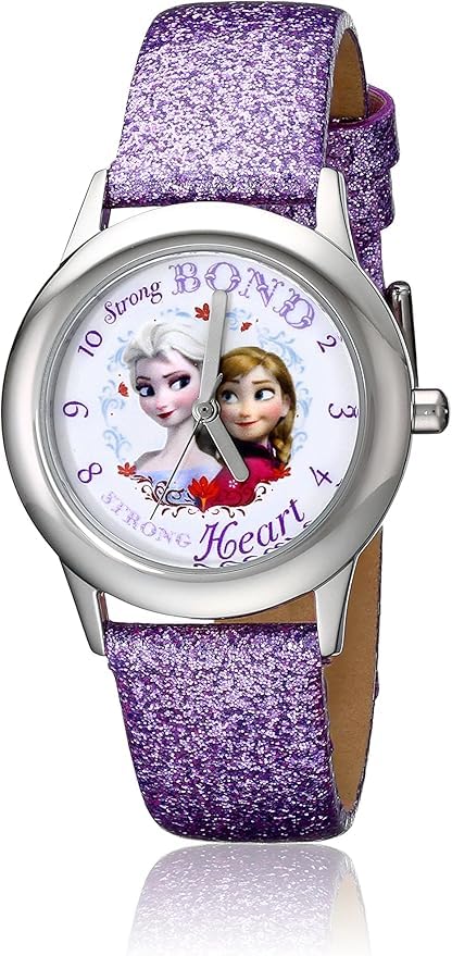 Disney Montre La Reine des Neiges pour filles de 4 à 7 ans – Princesse avec cadran de personnage – Excellent cadeau pour les enfants – Lunette argentée...