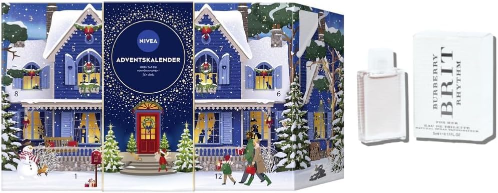 NIVEA Adventskalender 2025 Frauen – Beauty Advent Kalender mit 24 Türchen mit verwöhnenden Überraschungen, Pflegeprodukten, Pflegeset, Frau und Damen, Advent Calendar, Weihnachtskalender (Wert 200€)