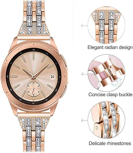 Miniatura 3 de SPINYE Correa compatible con Samsung Galaxy Watch 66 ClassicGalaxy Watch 55 Pro  44 ClassicActive 2, 0.787 pulgadas con diamantes de imitación,