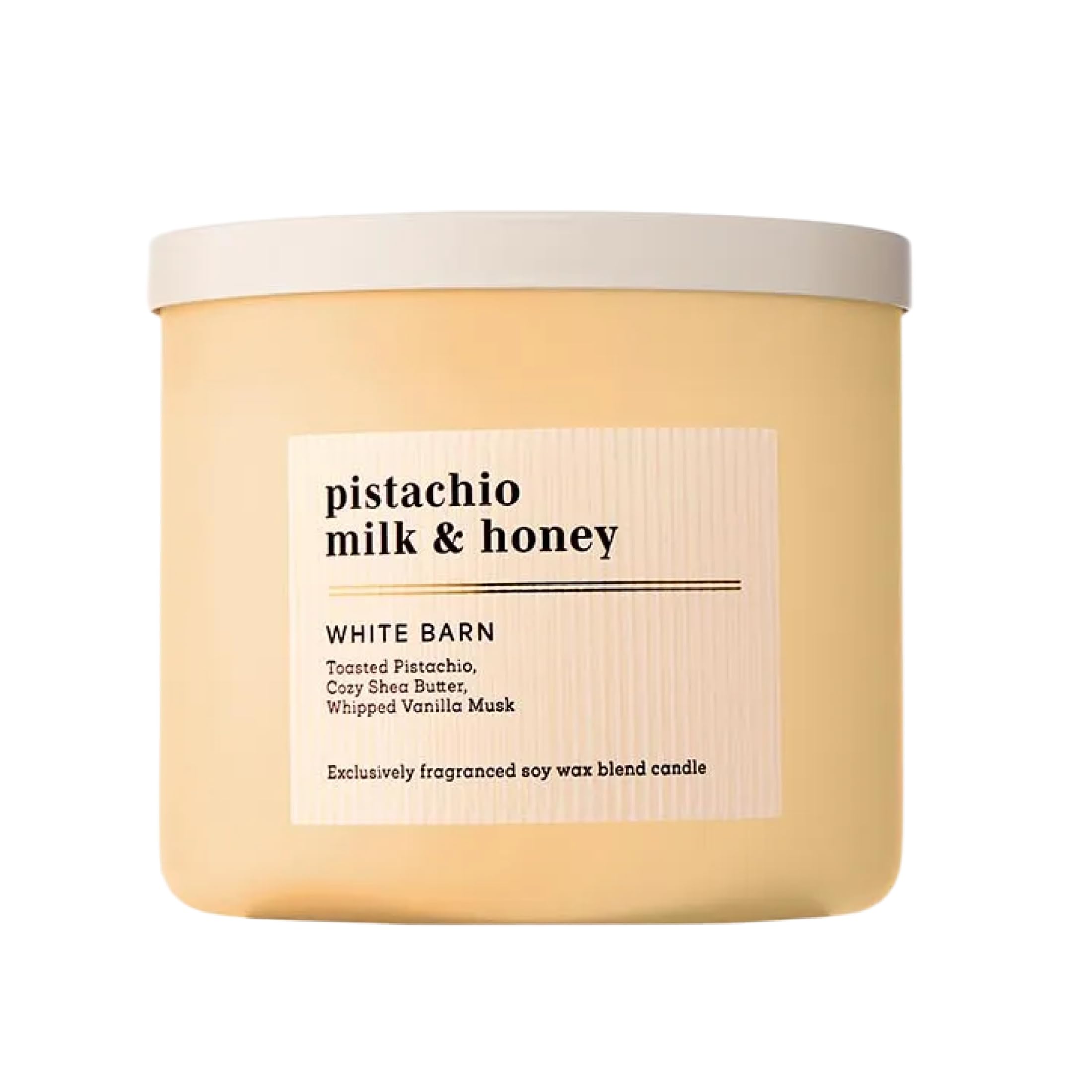Bath & Body Works 3-Wick Candle, Pistachio Milk & Honey Candle, Strong Throw, Long-Lasting Burn Up to 45 Hours, Exclusively Fragranced Soy Wax Blend,