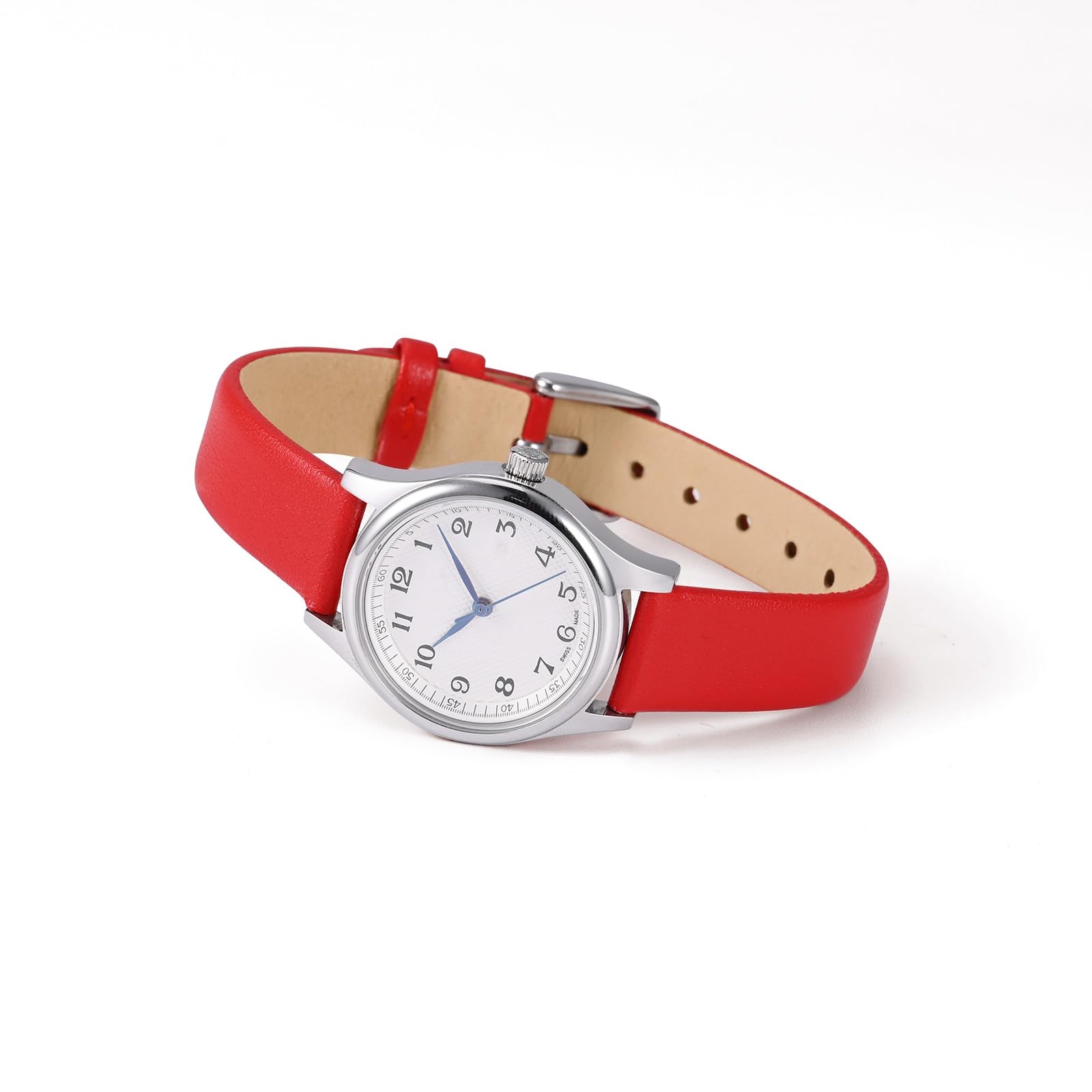 WOCCI Elegantes Correas de Reloj, Correa de Repuesto de Cuero Genuino, Hebilla de Acero Inoxidable, 8mm 10mm 12mm 13mm 14mm 16mm 18mm 20mm 22mm — view 173