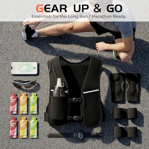 Eclove Running Vest for Women and Men, Lightweight Adjustable Reflective Hydration Pack with 500ml Soft Flask & 5 Pockets, Bounce Hand Free Comfort for Marathon Trail Cycling Hiking Jogging Walking - image 6