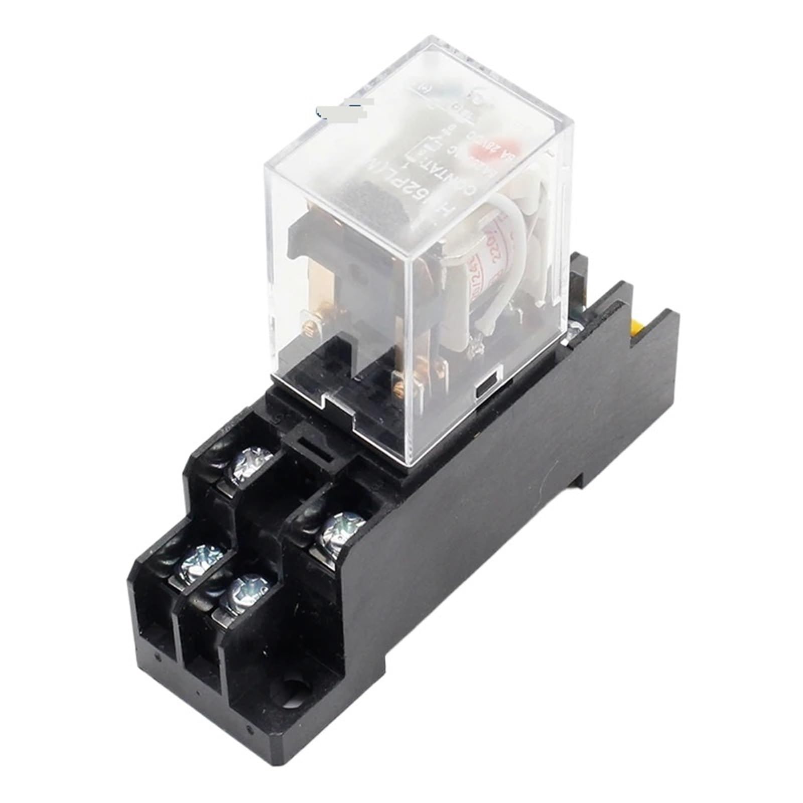 Micro relais électrique MY2NJ 220V AC avec embase de fixation rail DIN - 4