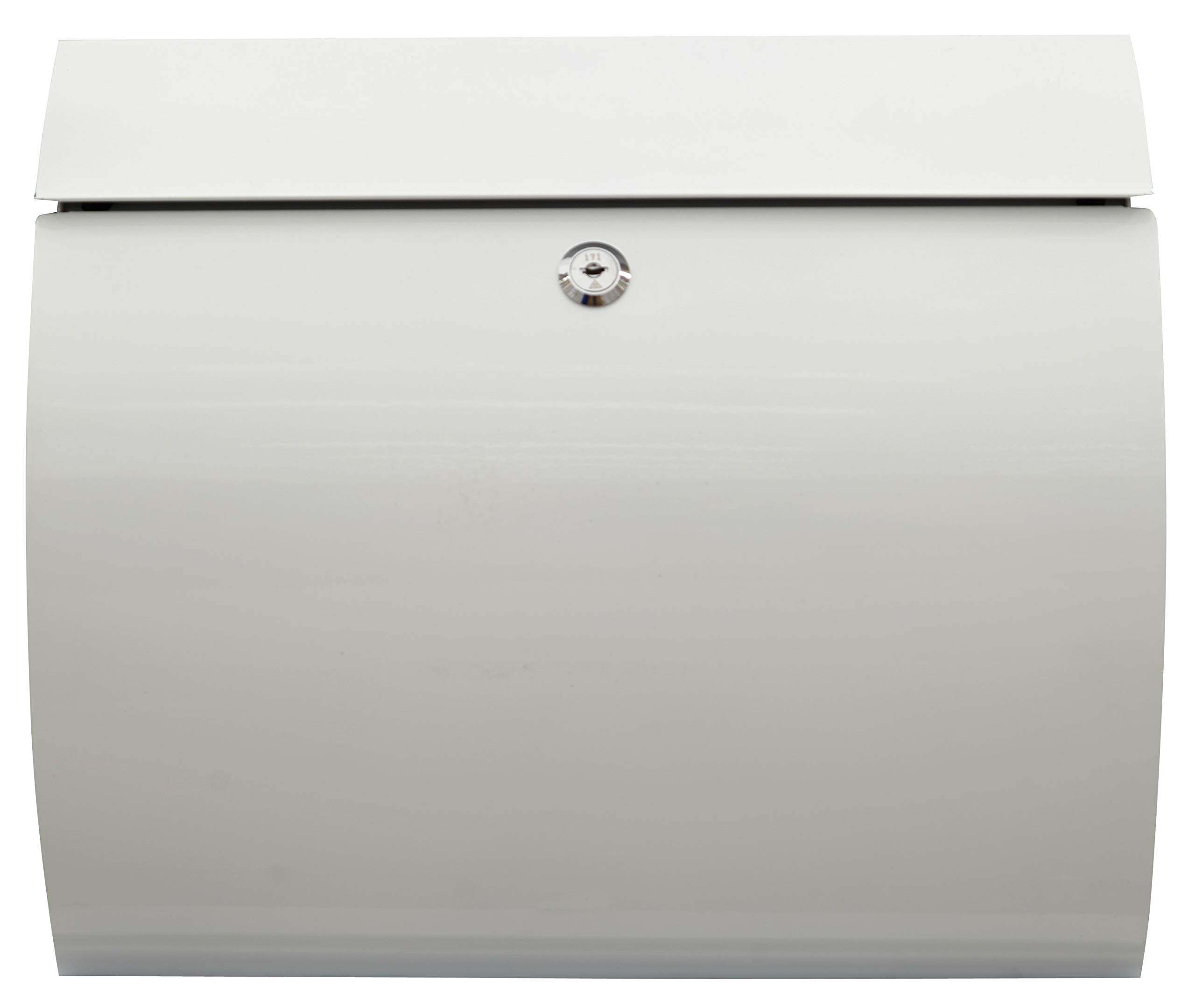 ARREGUI Aura E5401 Buzón Exterior de Acero, Tamaño L (Revistas, Sobres C4), Gran Capacidad, Buzón de Correo Grande, Buzón de Pared Moderno, Antilluvia, Fácil de Instalar, Blanco