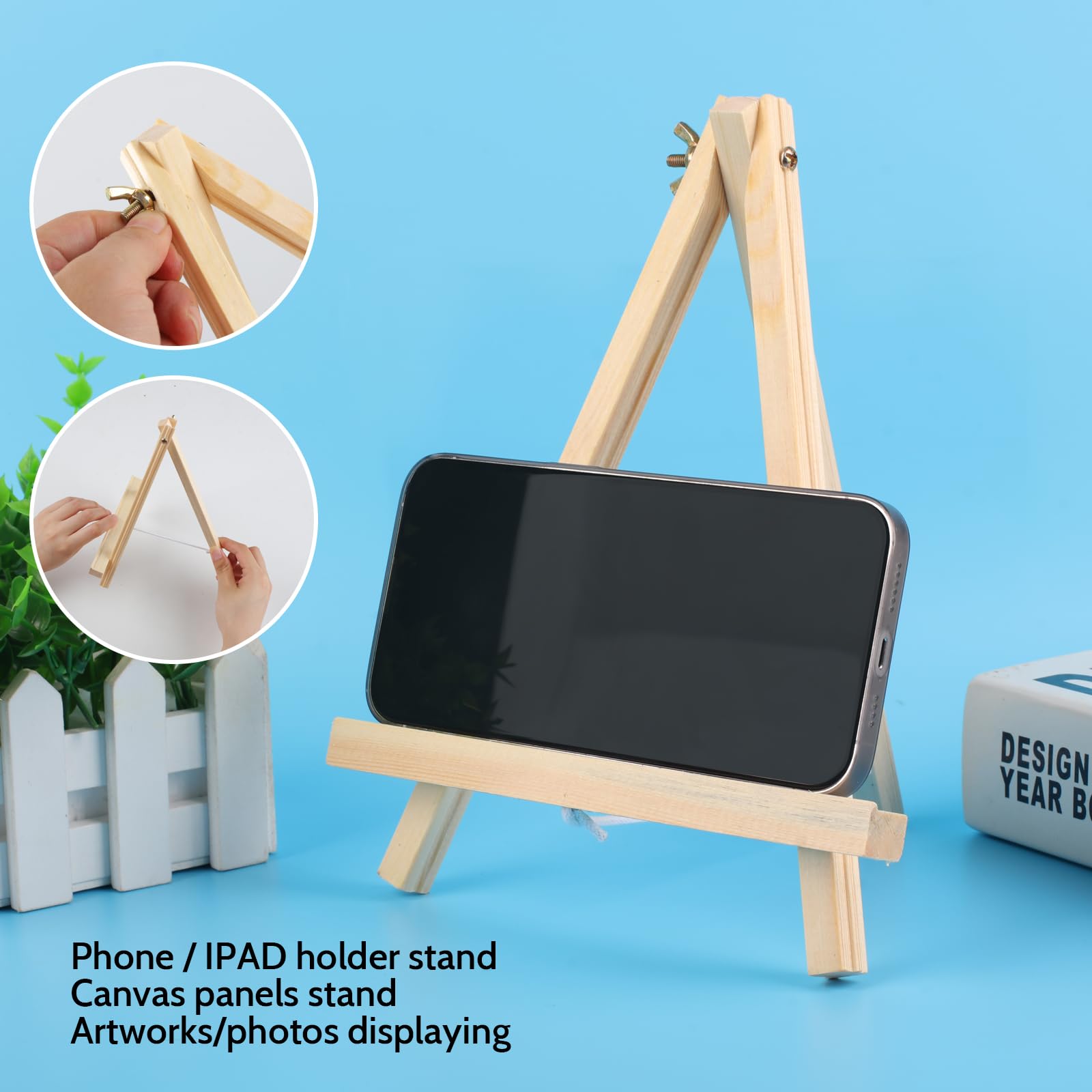26 caballetes de mesa de 9 pulgadas, caballetes de madera, soporte de caballete para pintar lienzos, arte y manualidades, trípode, caballete de fiesta de pintura, caballetes de mesa para pintar,